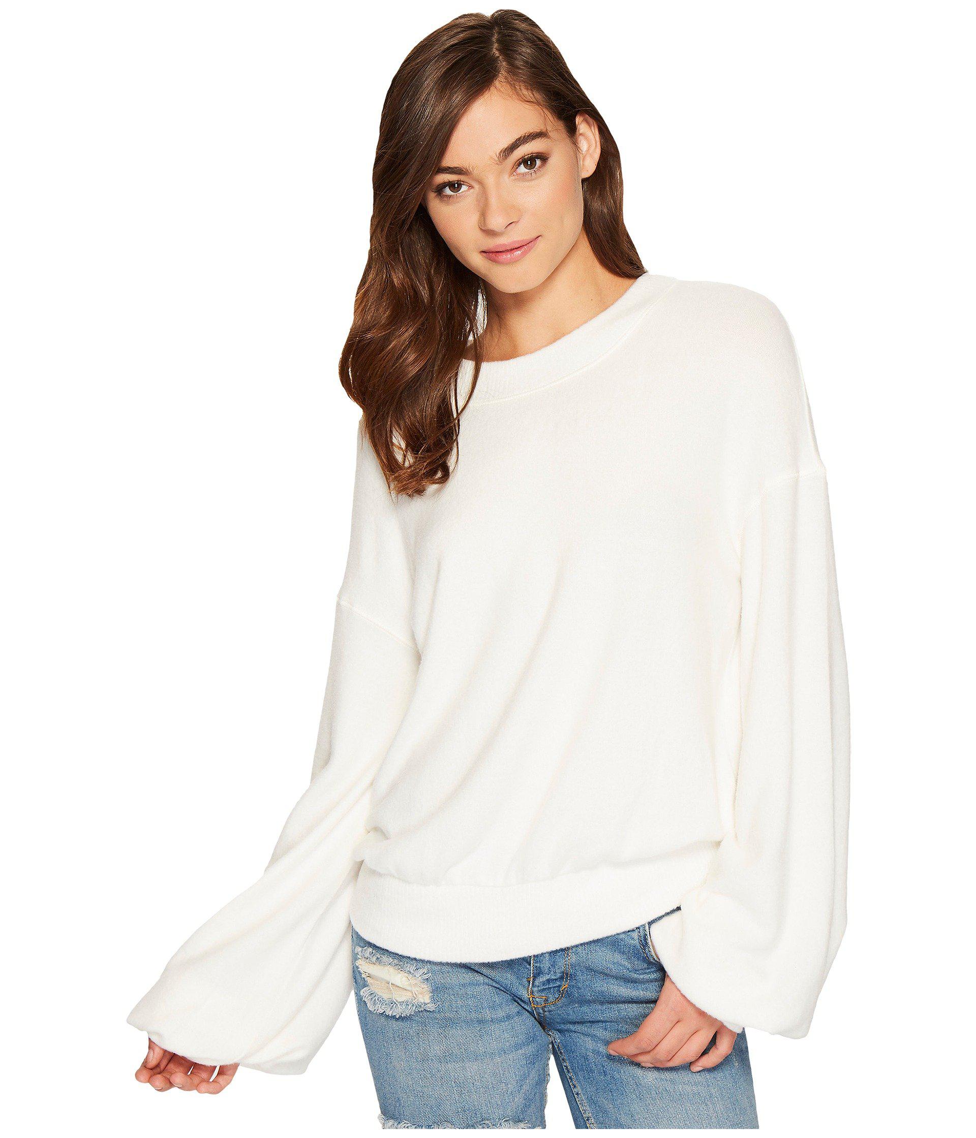free people white sweatshirt