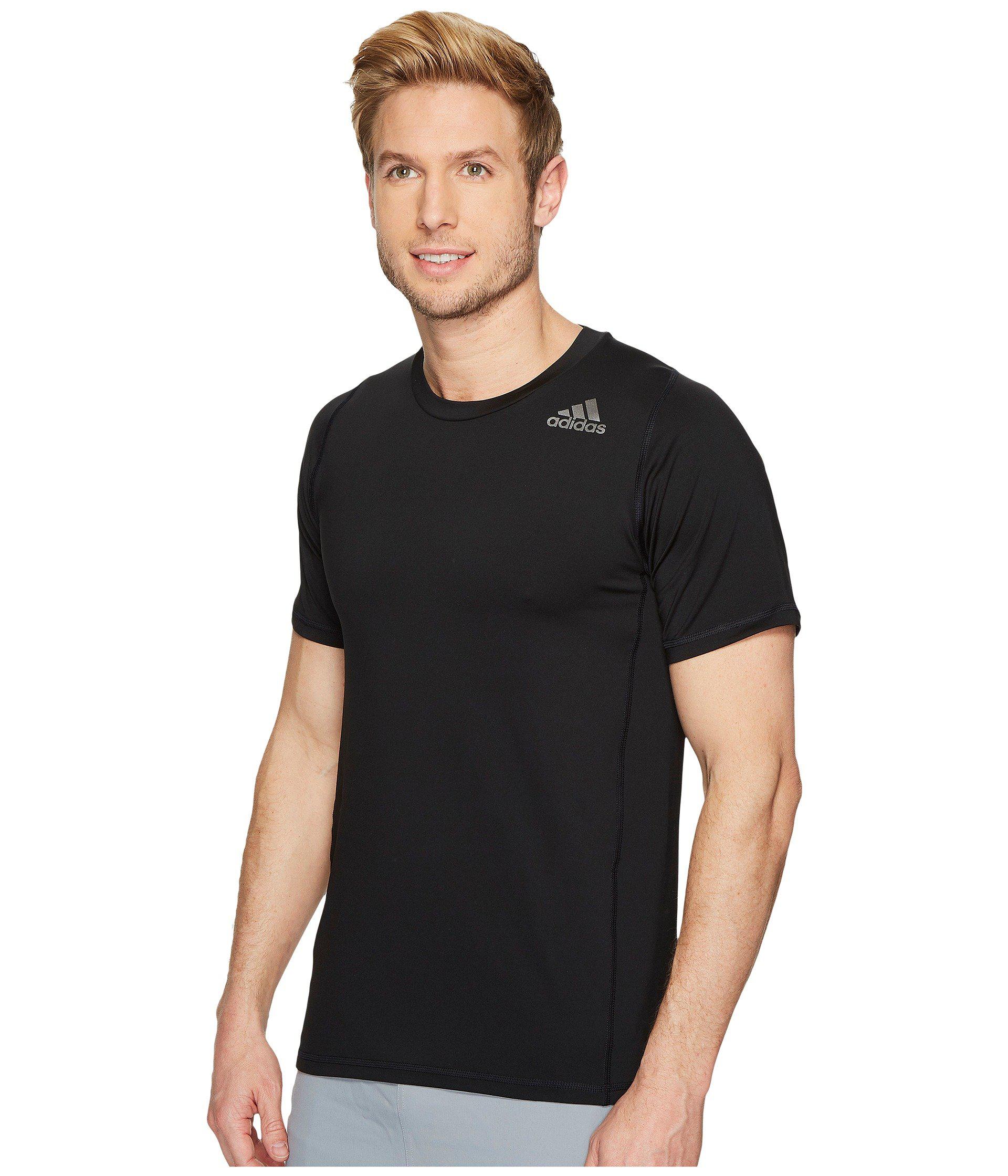 adidas Alphaskin Sport Fitted Short Sleeve Tee in Black for Men | Lyst