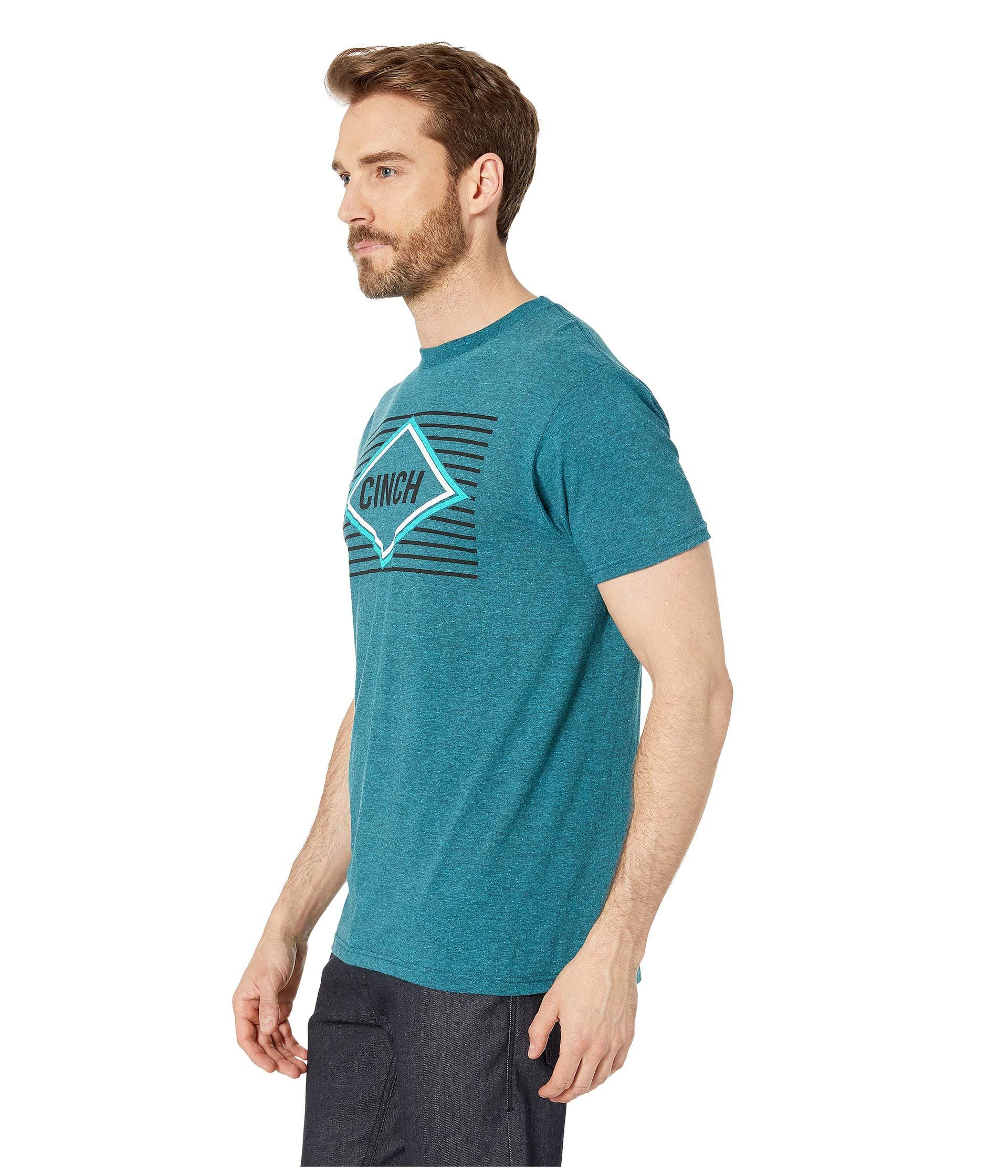 Download Cinch Cotton Short Sleeve Tee (heather Teal) Men's T Shirt ...