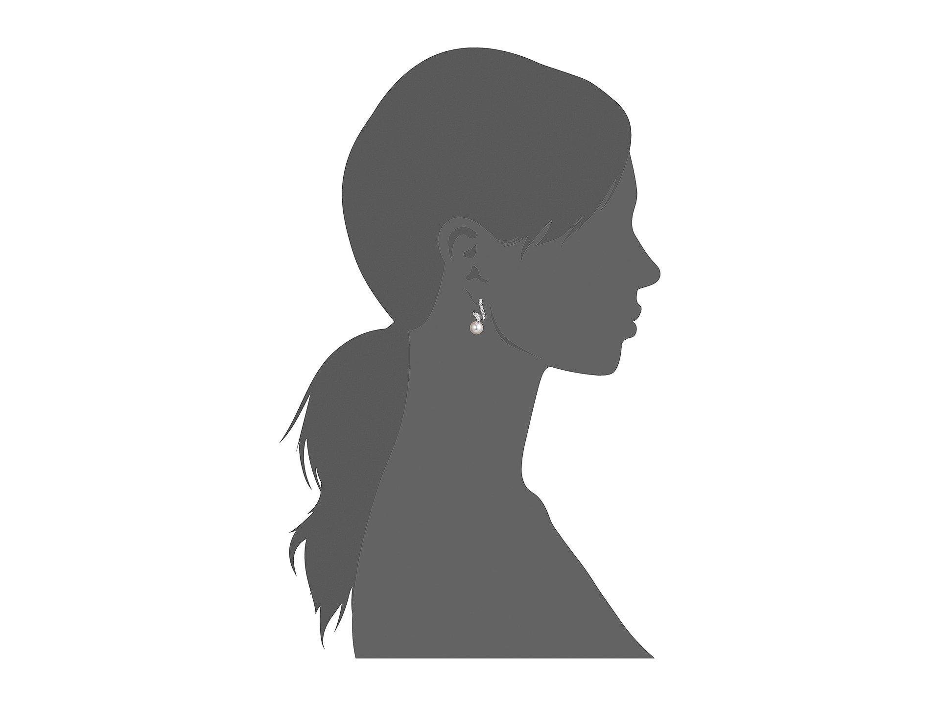 Swarovski Gabriella Pearl Pierced Earrings (rhodium Plating/white) Earring  | Lyst