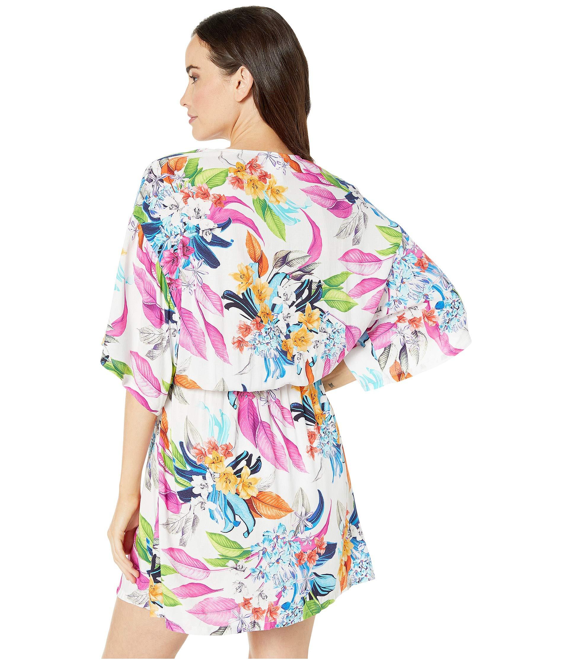 La Blanca Synthetic Hyper Tropical Printed Cover-up in White - Lyst