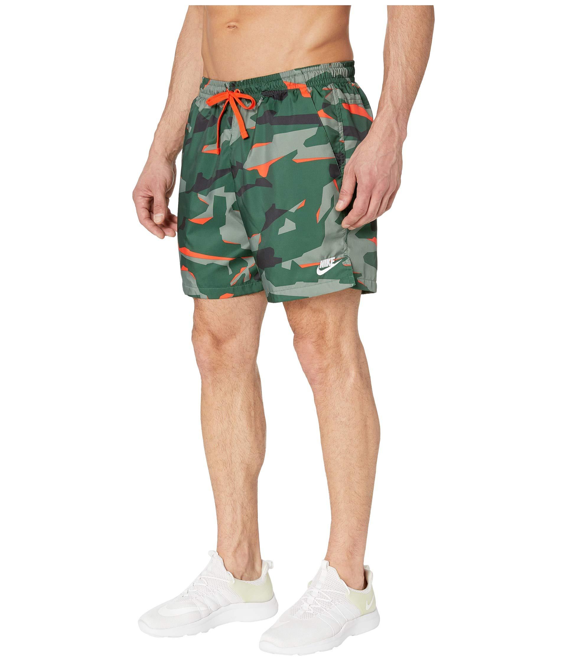 Nike Nsw Camo Shorts Woven (fir/fir/team Orange/white) Men's Shorts in  Green for Men | Lyst