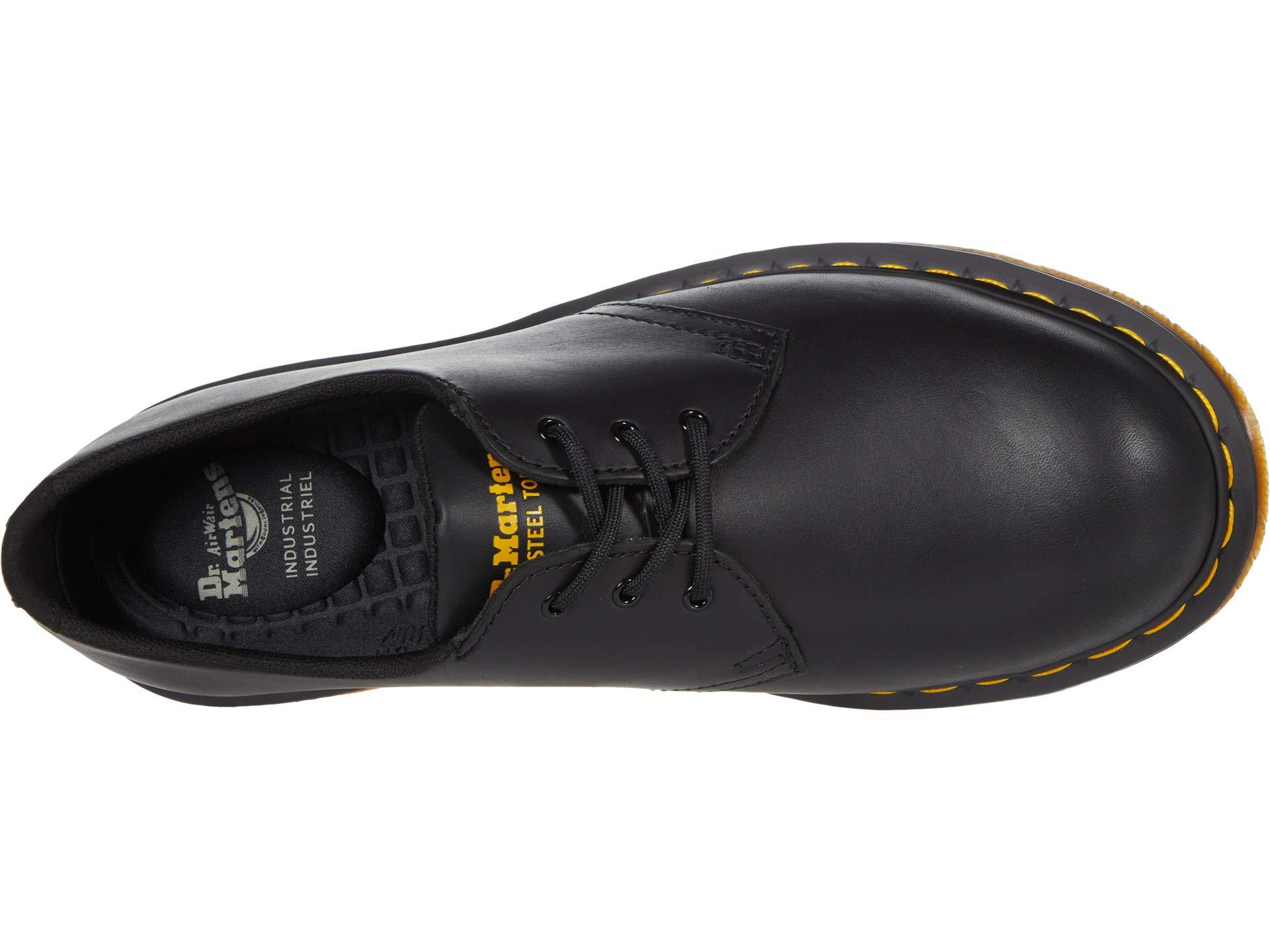 Dr. Martens Leather 1461 Slip Resistant Steel Toe in Black | Lyst