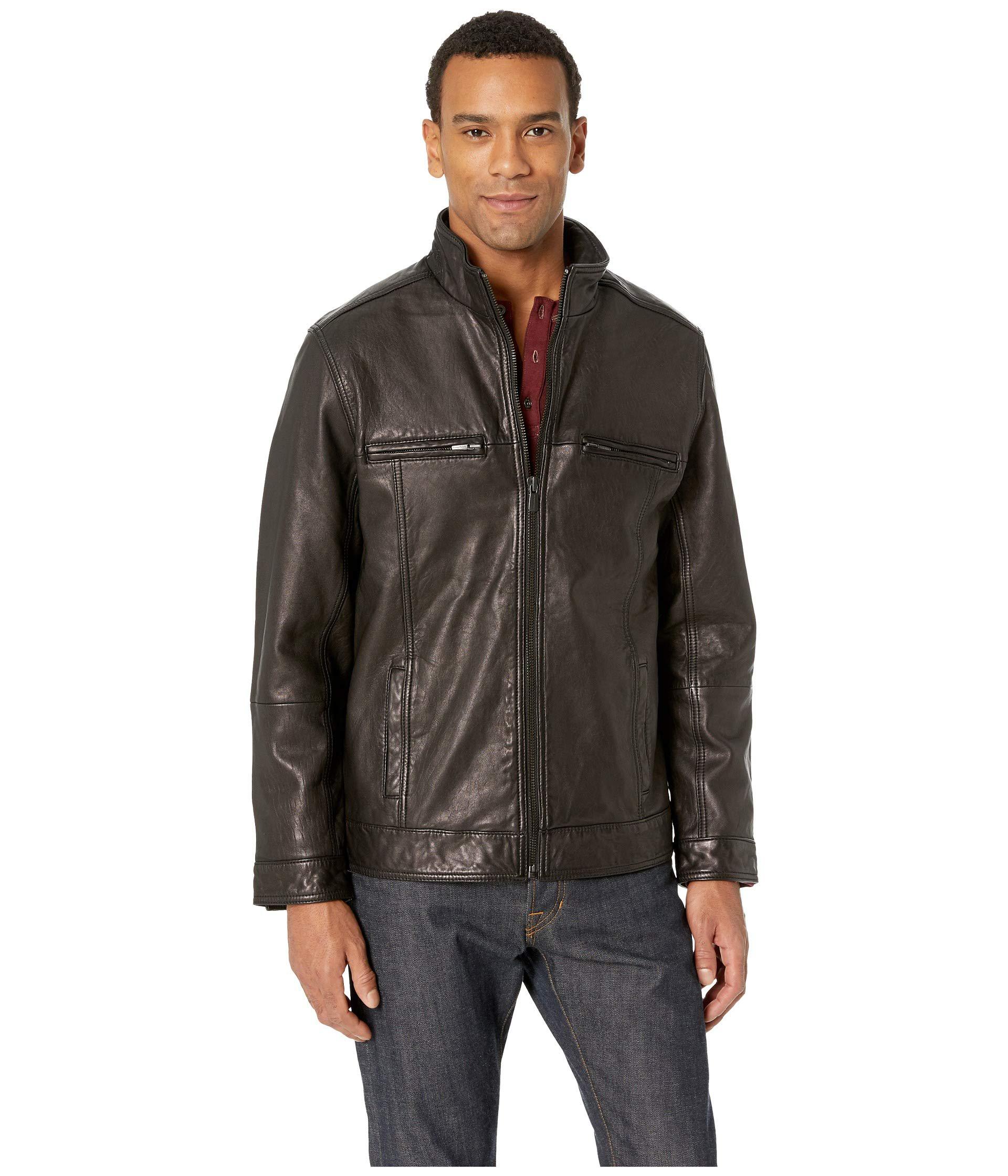 Tommy Bahama Rocker Highway Leather Jacket in Black for Men - Lyst