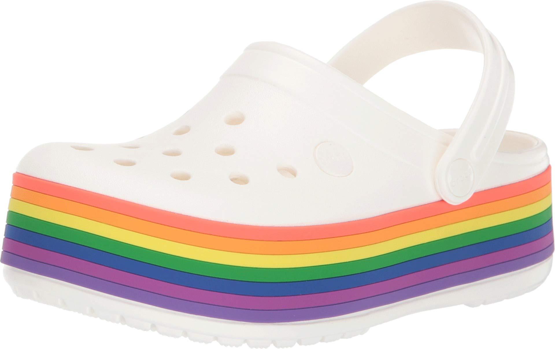rainbow platform crocs