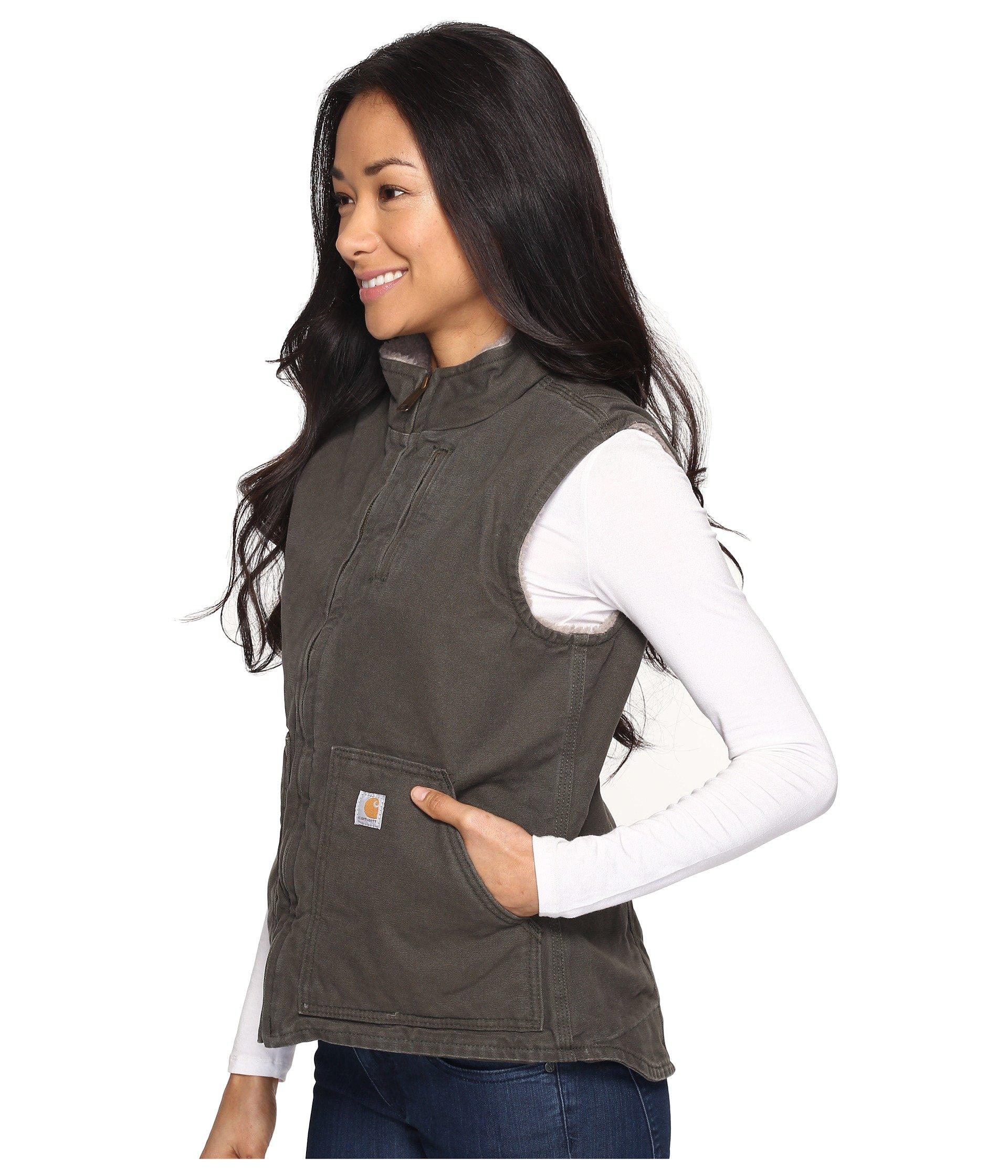 Download Carhartt Synthetic Sandstone Mock Neck Vest in Beige ...