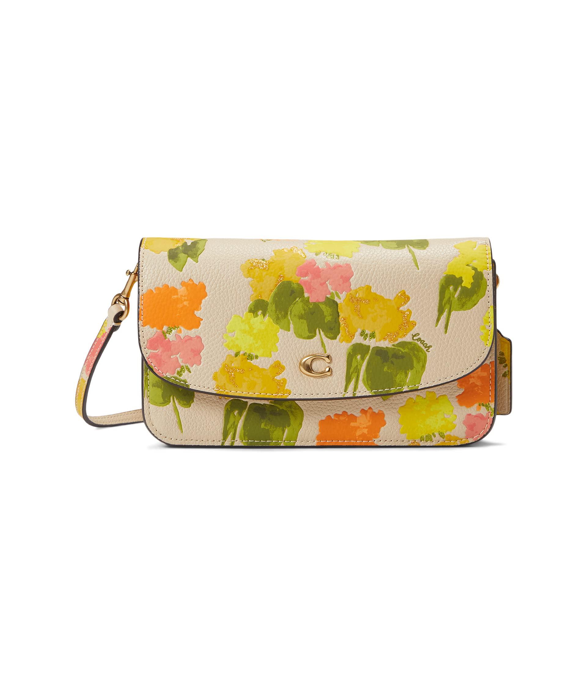 COACH Floral Printed Leather Hayden Crossbody in Yellow Lyst