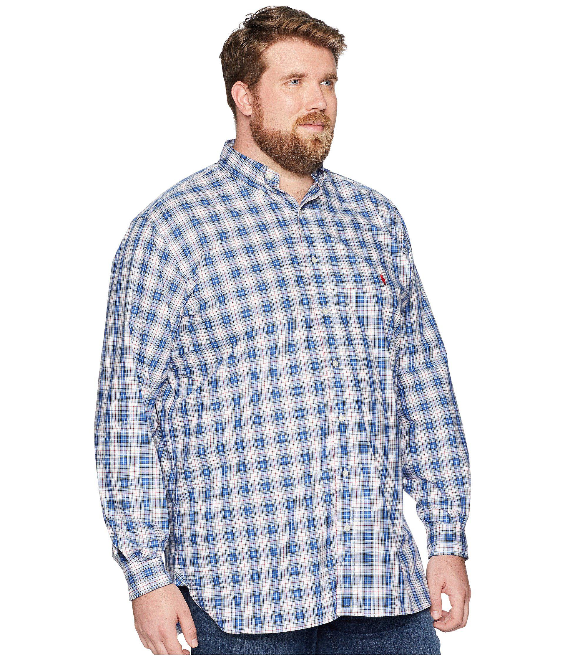 Download Polo Ralph Lauren Cotton Big Tall Poplin Button Down Pony ...