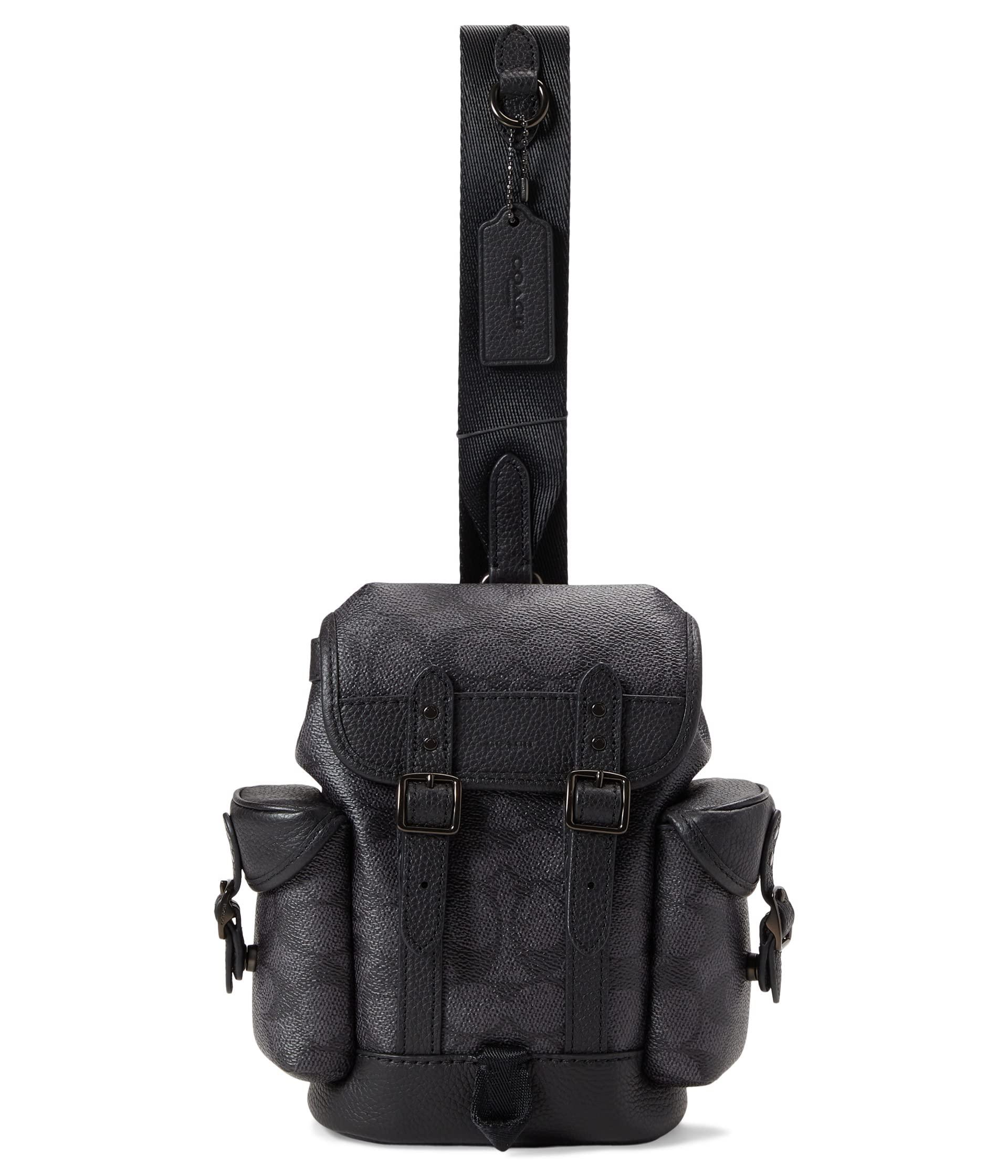 COACH Hitch Backpack 13 In Signature in Black for Men Lyst