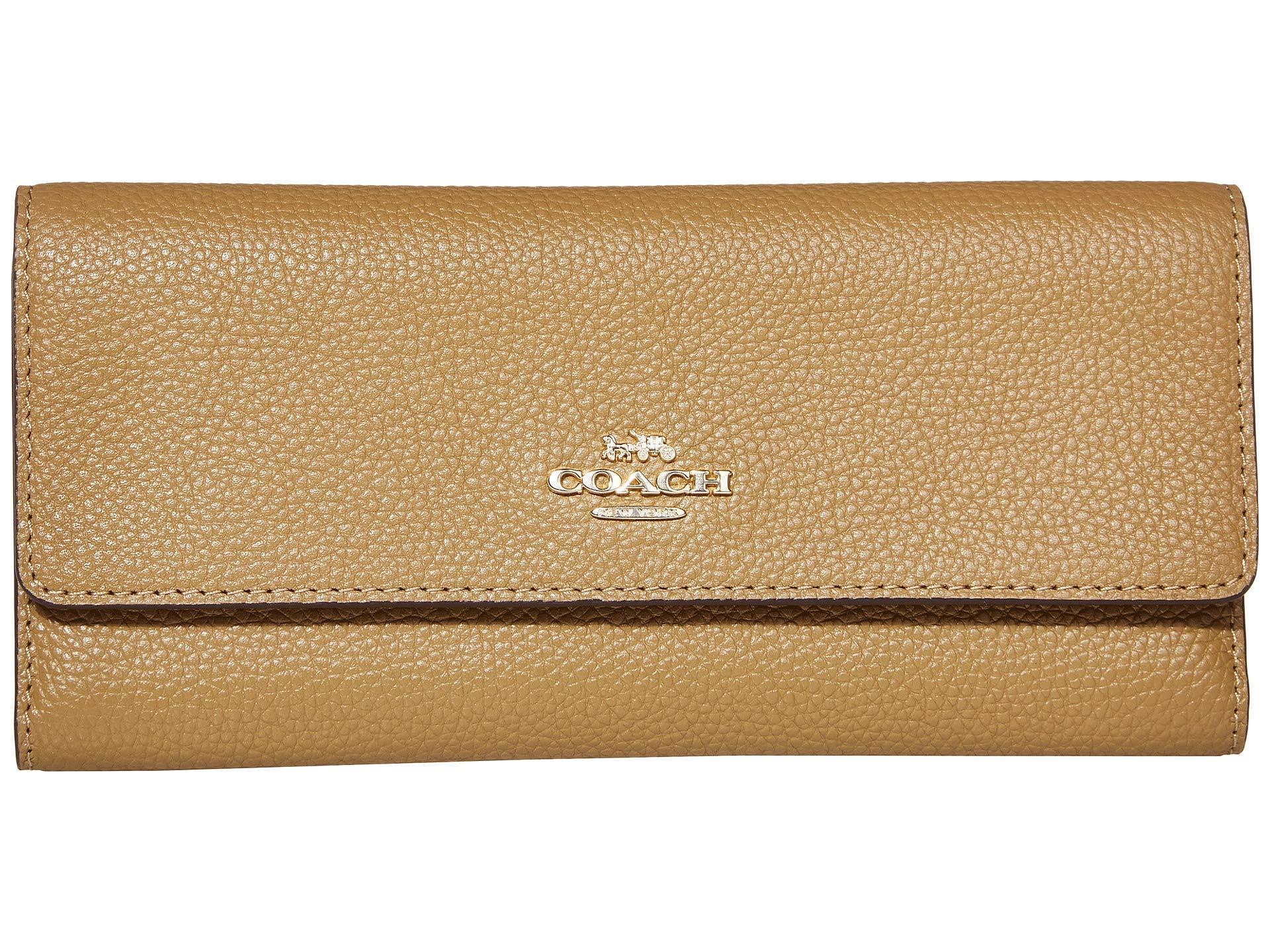 coach soft leather trifold wallet
