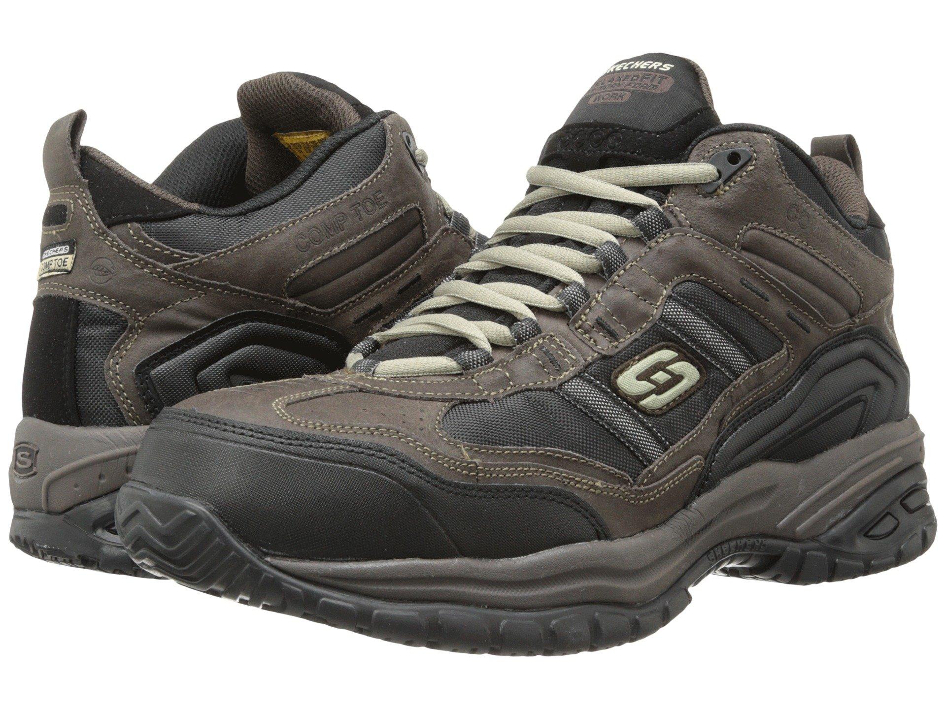 Skechers Work Leather Soft Stride - Canopy Comp Toe in Brown for Men | Lyst