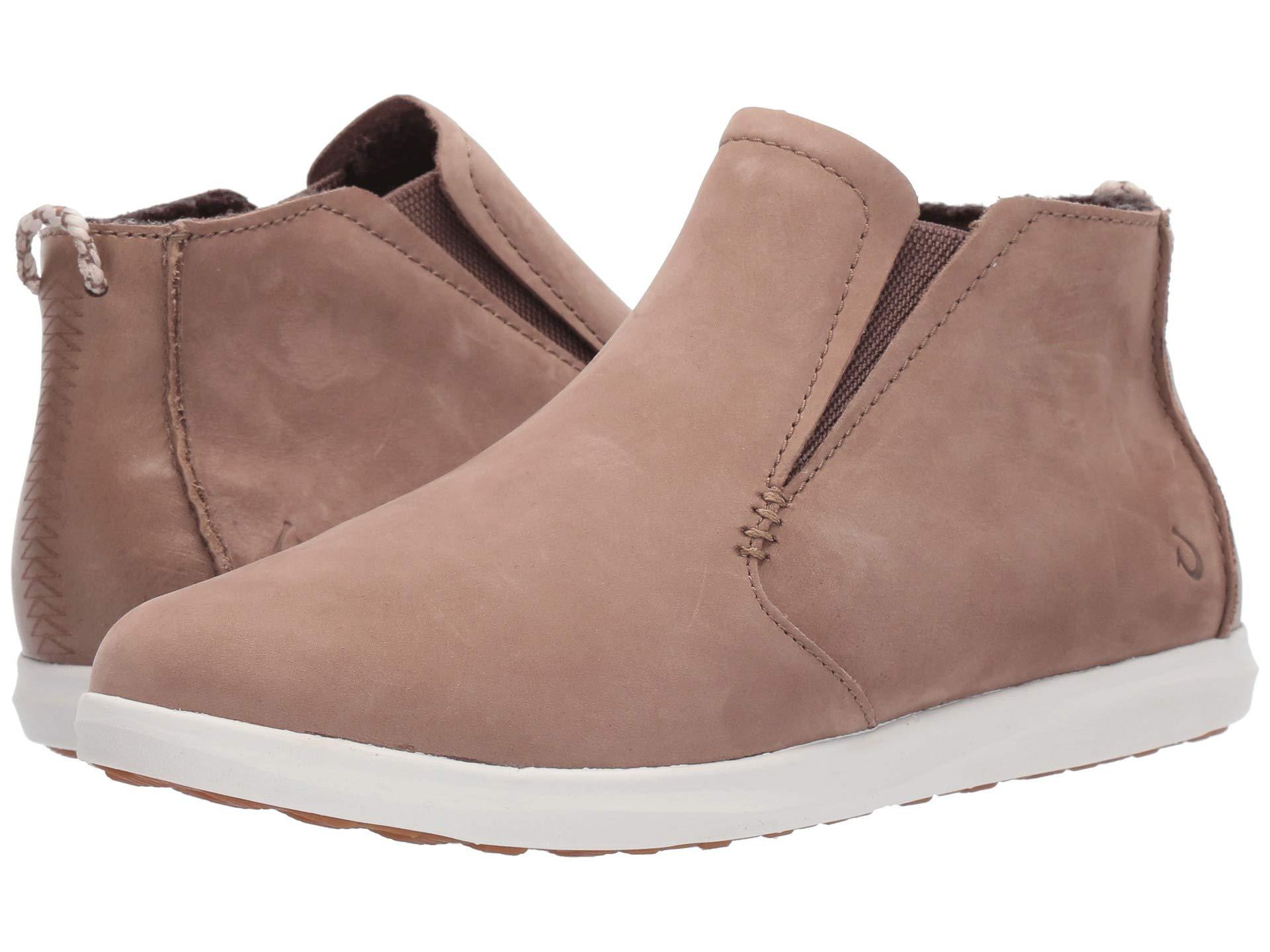 Olukai Leather Hawai'iloa Manu Hope in Taupe (Brown) - Lyst