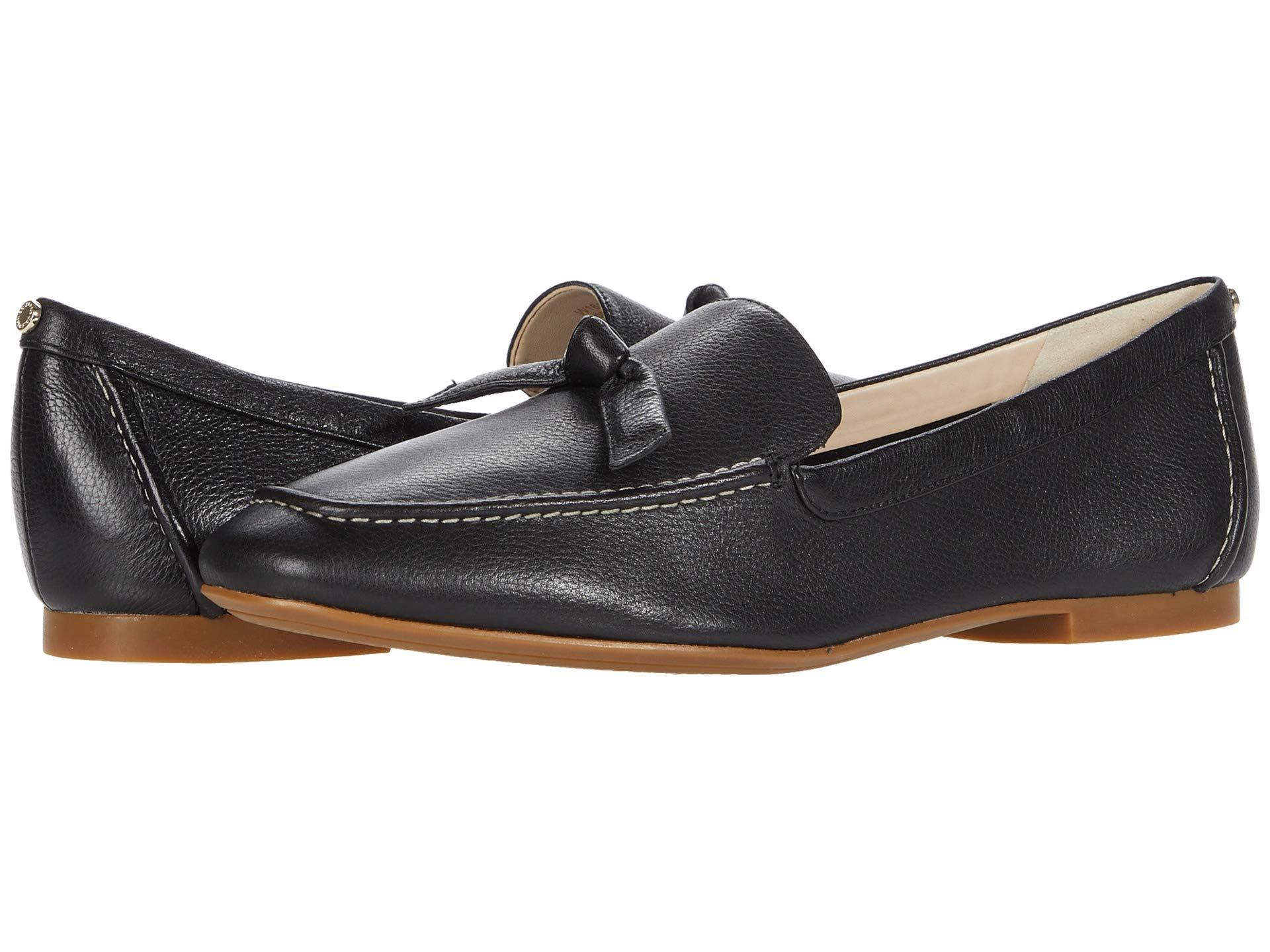 bow loafers black
