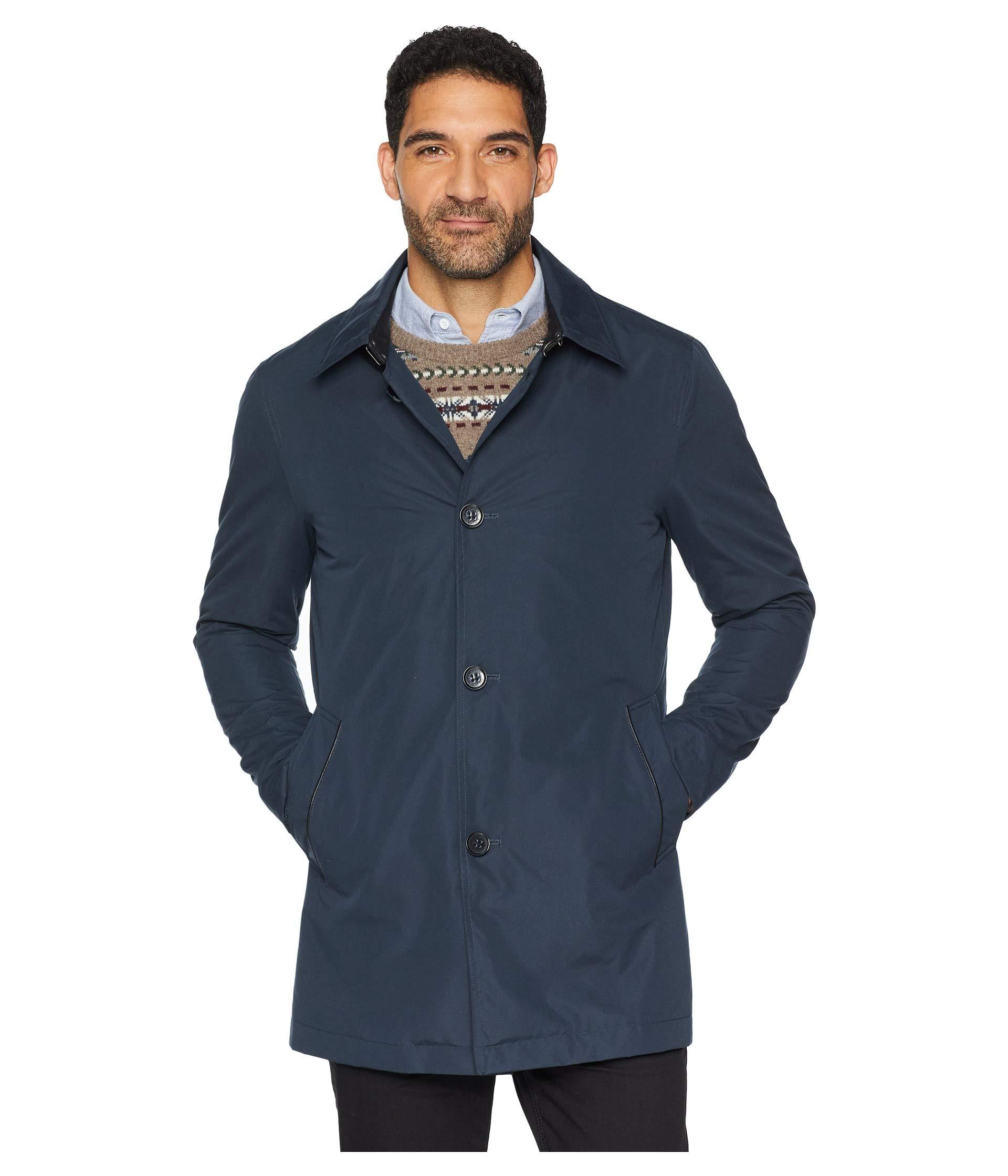 cole haan front button solid coat