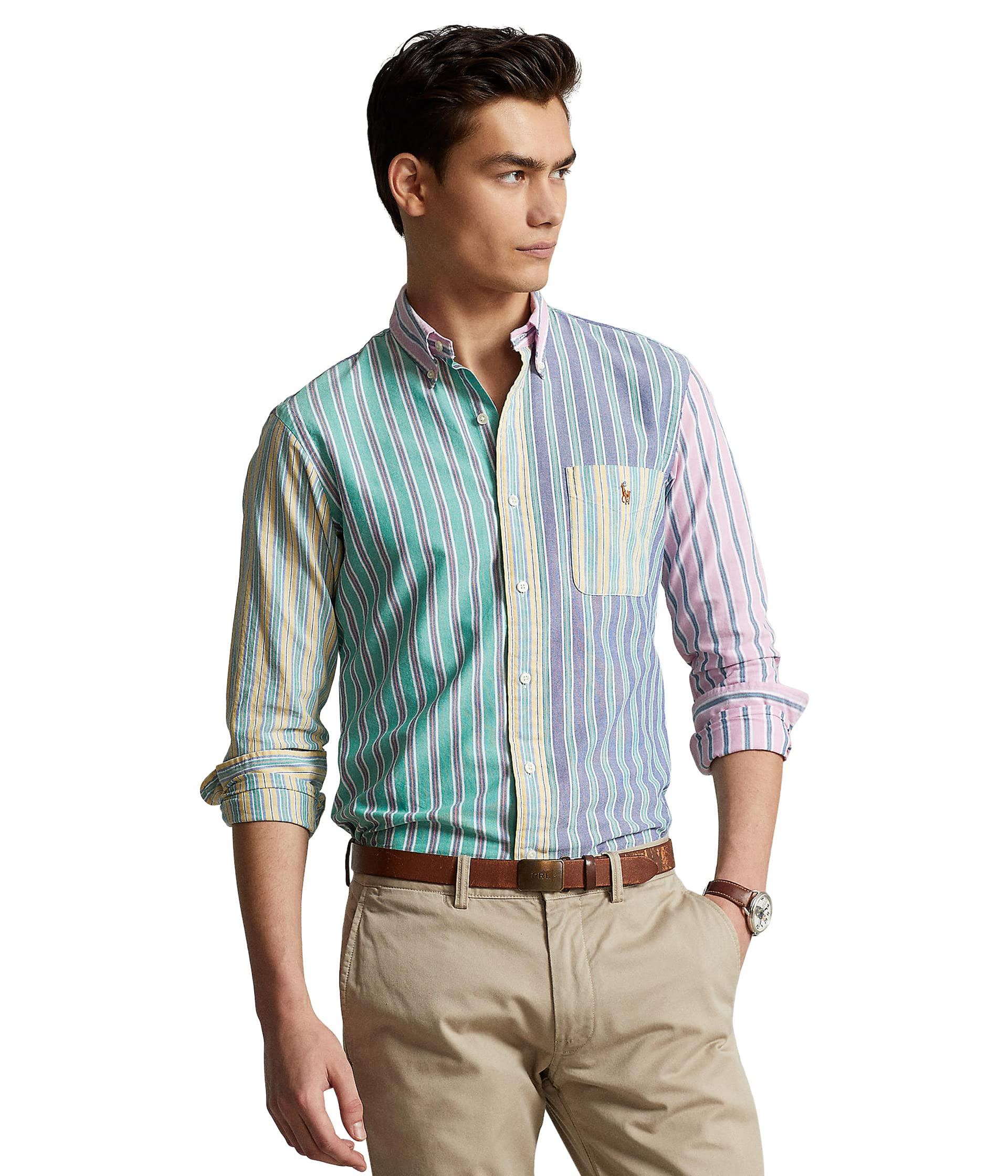 Polo Ralph Lauren Classic Fit Striped Oxford Fun Shirt in Blue for Men |  Lyst