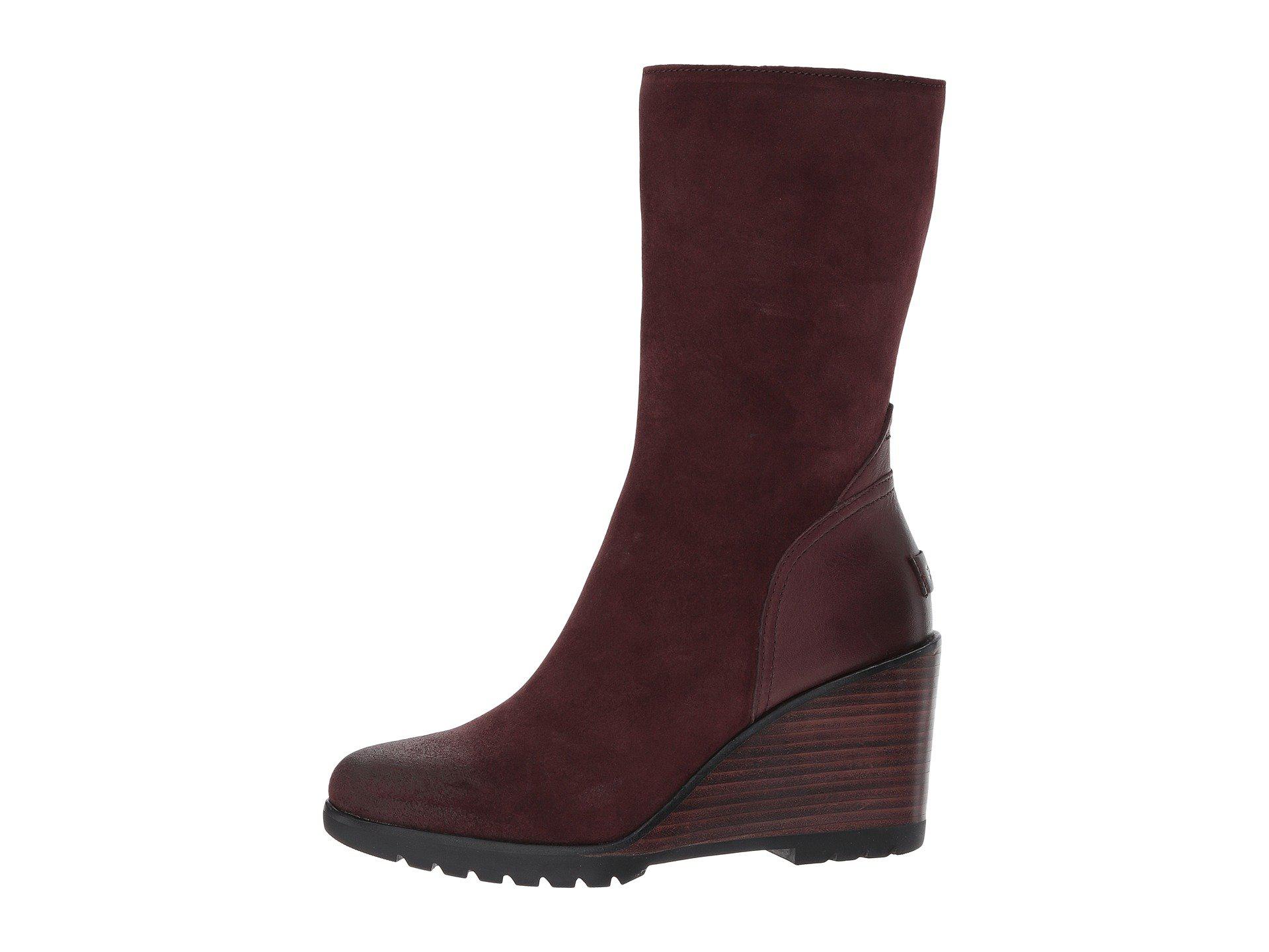 sorel after hours mid top waterproof suede boot