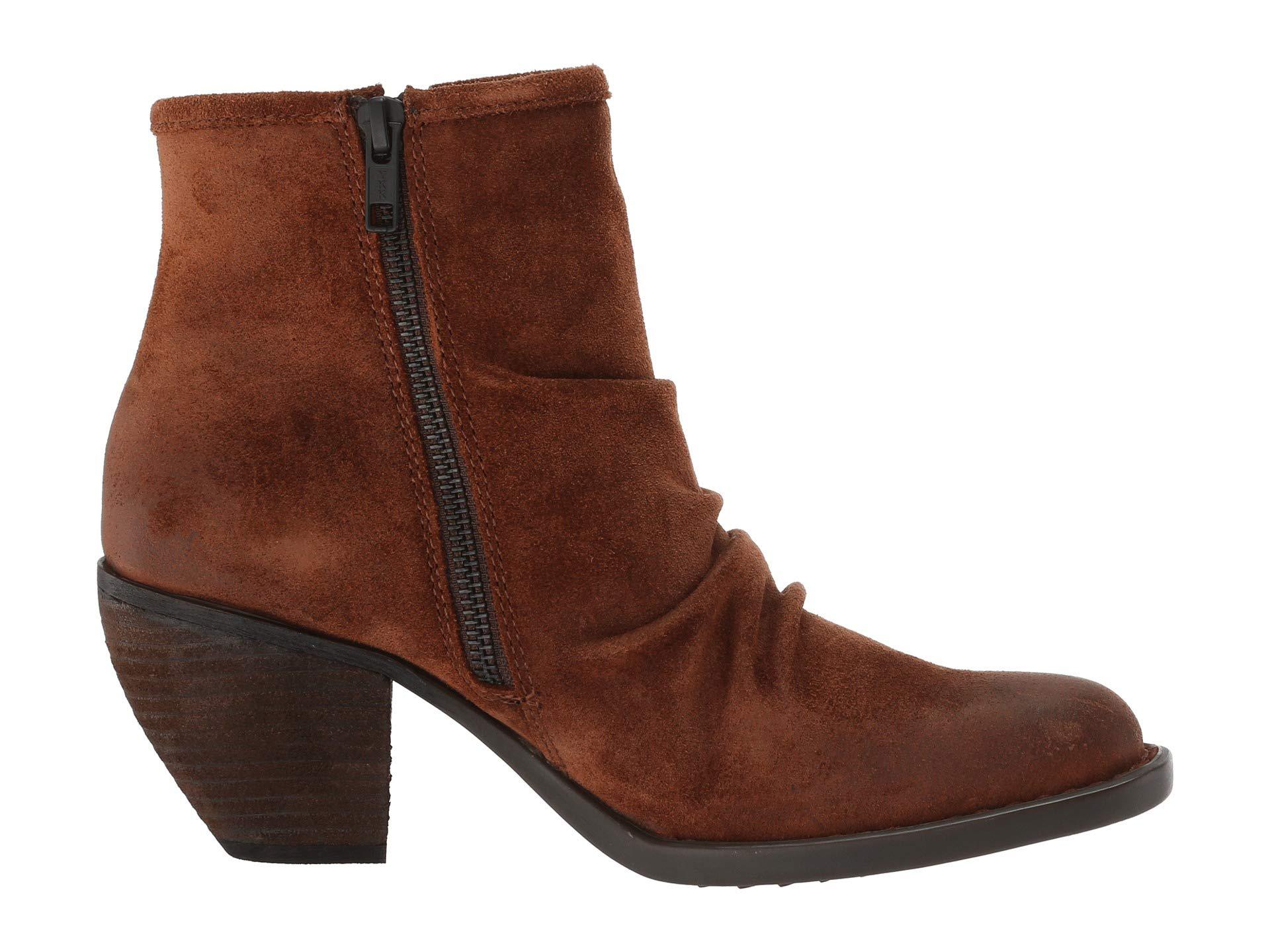 brown suede pull on boots