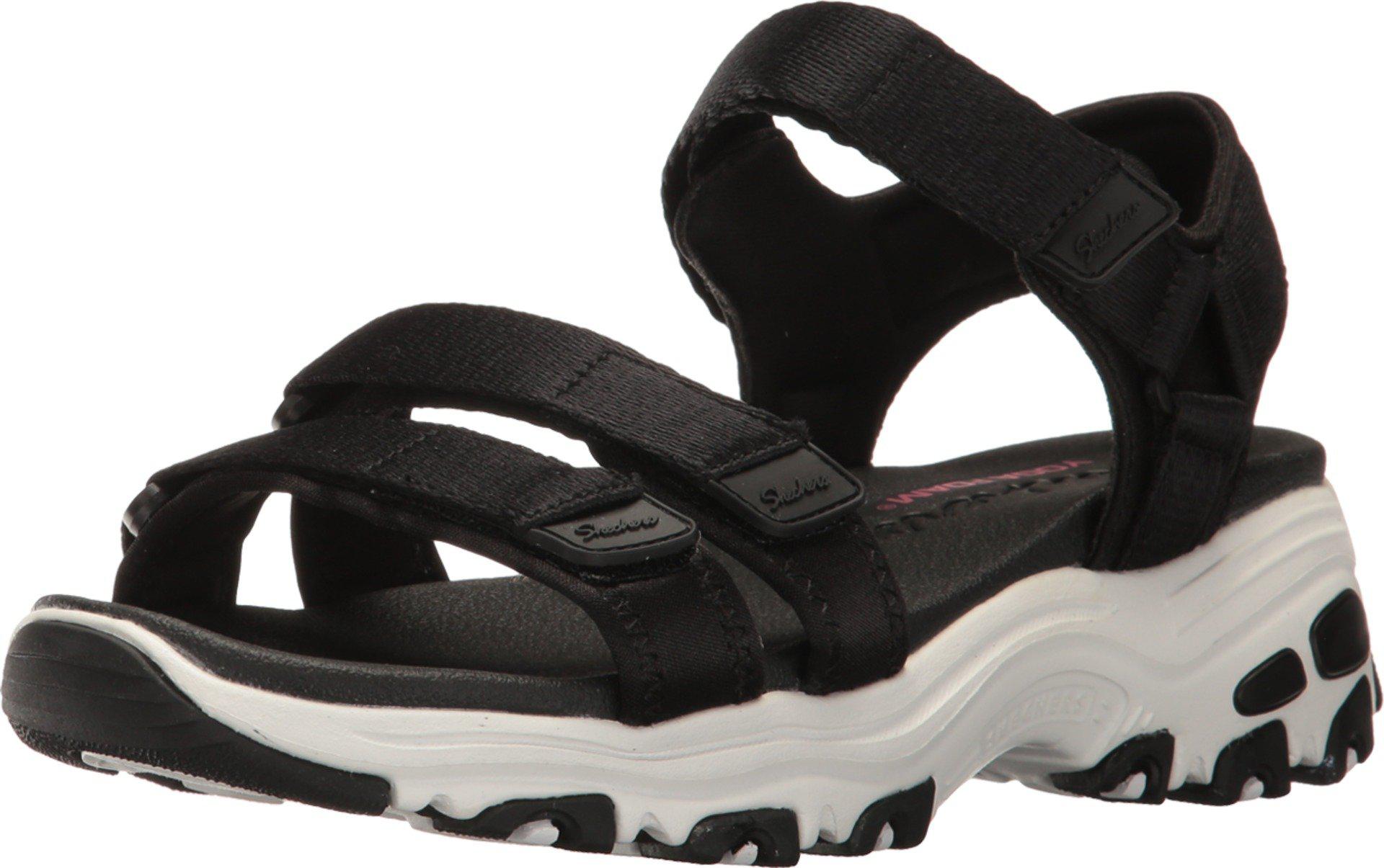 Skechers Neoprene Cali D'lites-fresh Catch Wedge Sandal in Black - Save 20% - Lyst
