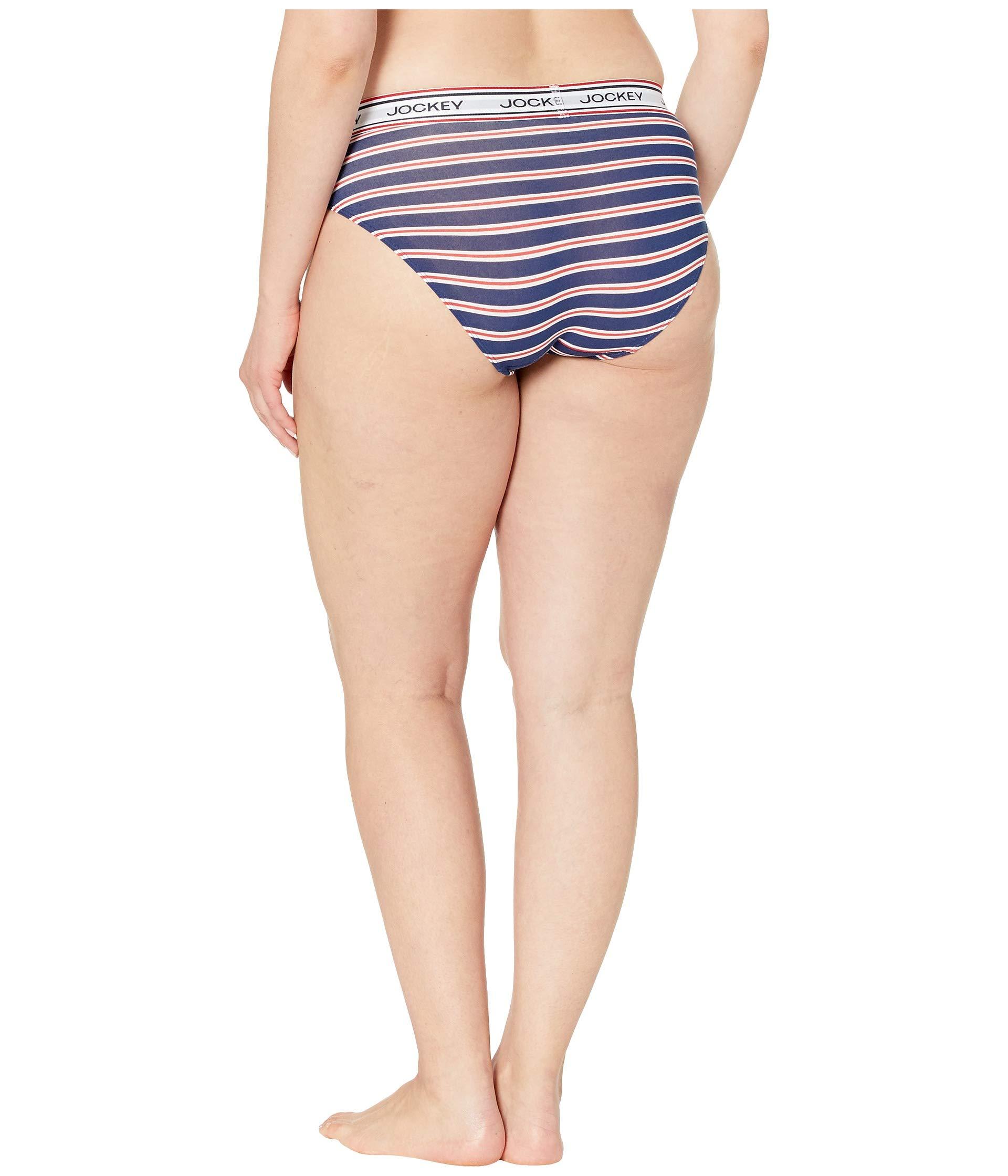 jockey women's underwear retro stripe hi cut