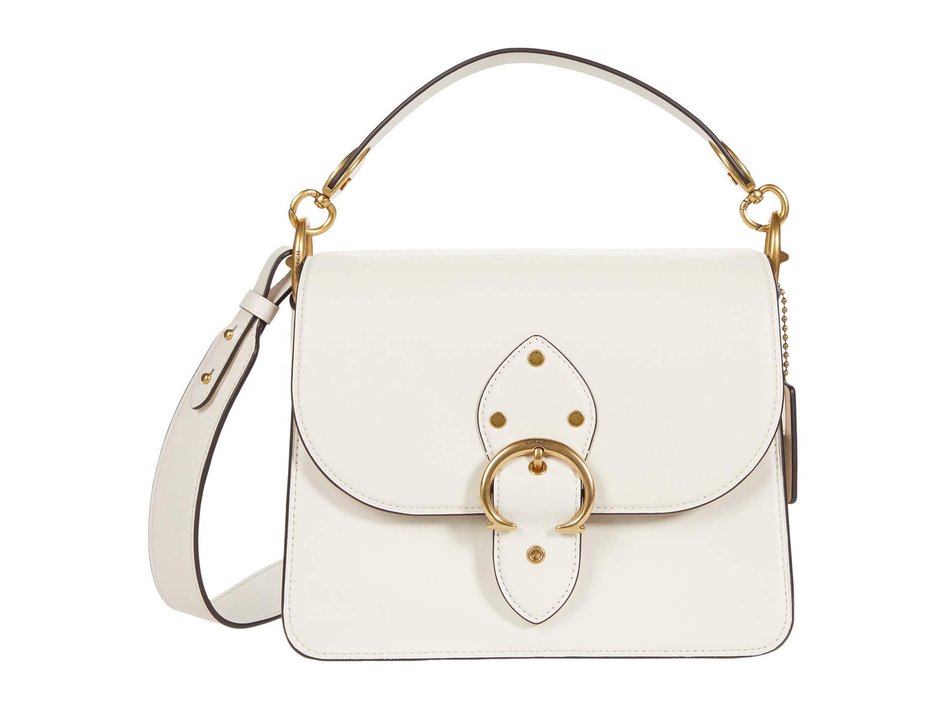 COACH Glovetanned Leather Beat Shoulder Bag in White | Lyst