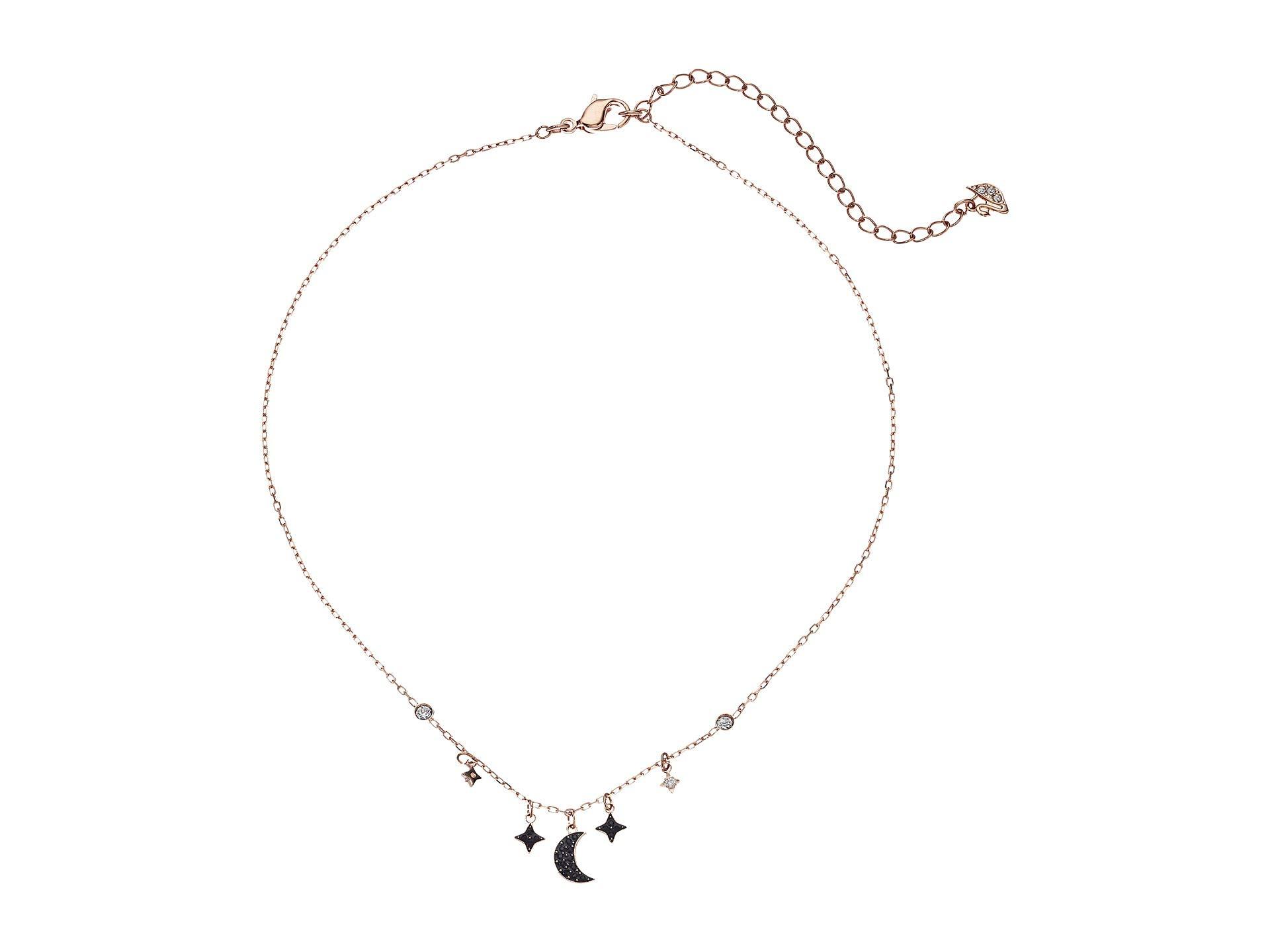 Swarovski duo shop moon necklace