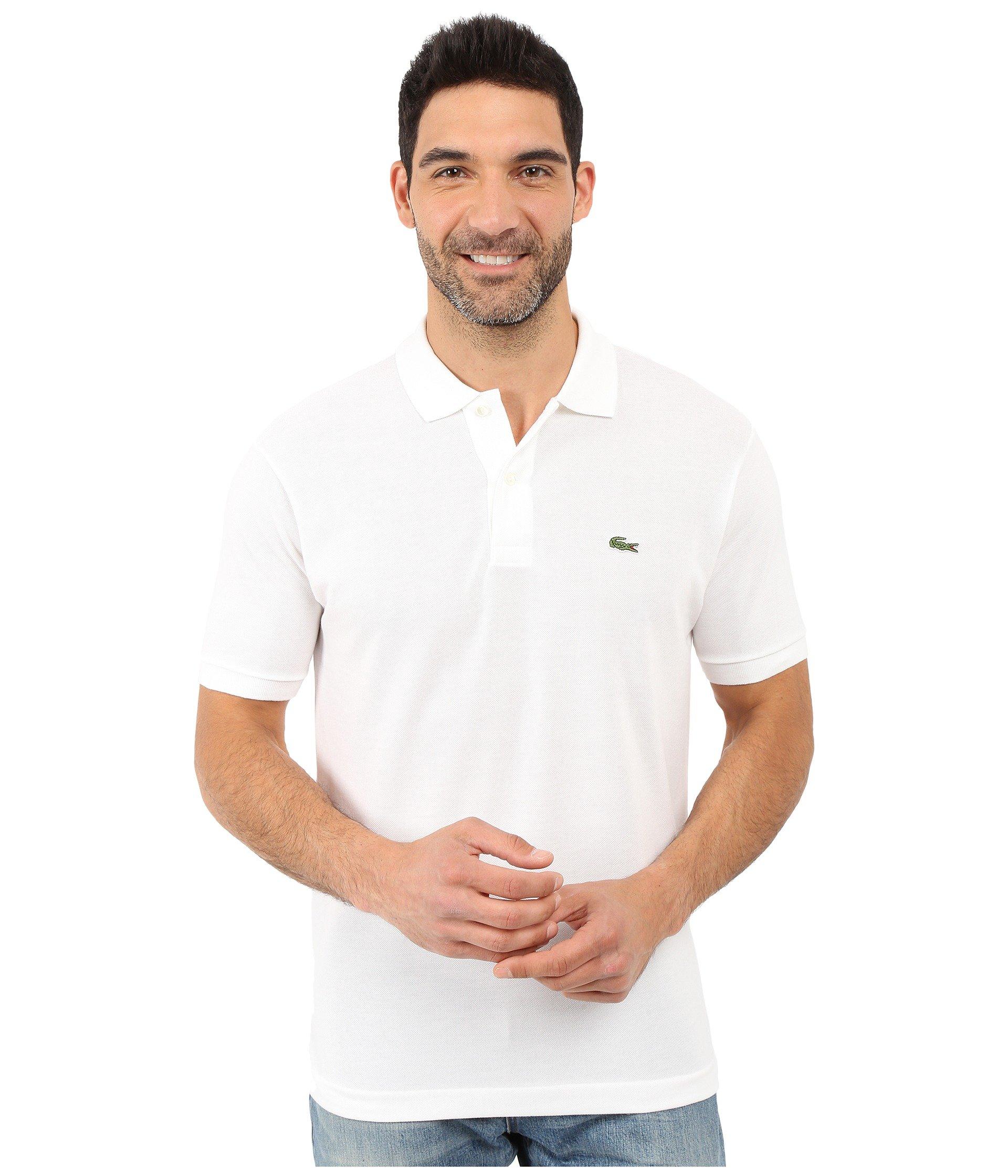Lacoste Cotton L1212 Classic Pique Polo Shirt in White for Men - Save 16% -  Lyst