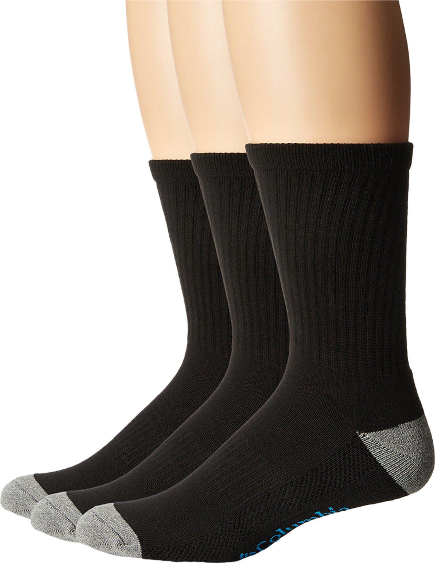 Columbia Cotton Crew Athletic Socks 3-pack in Black for Men - Lyst