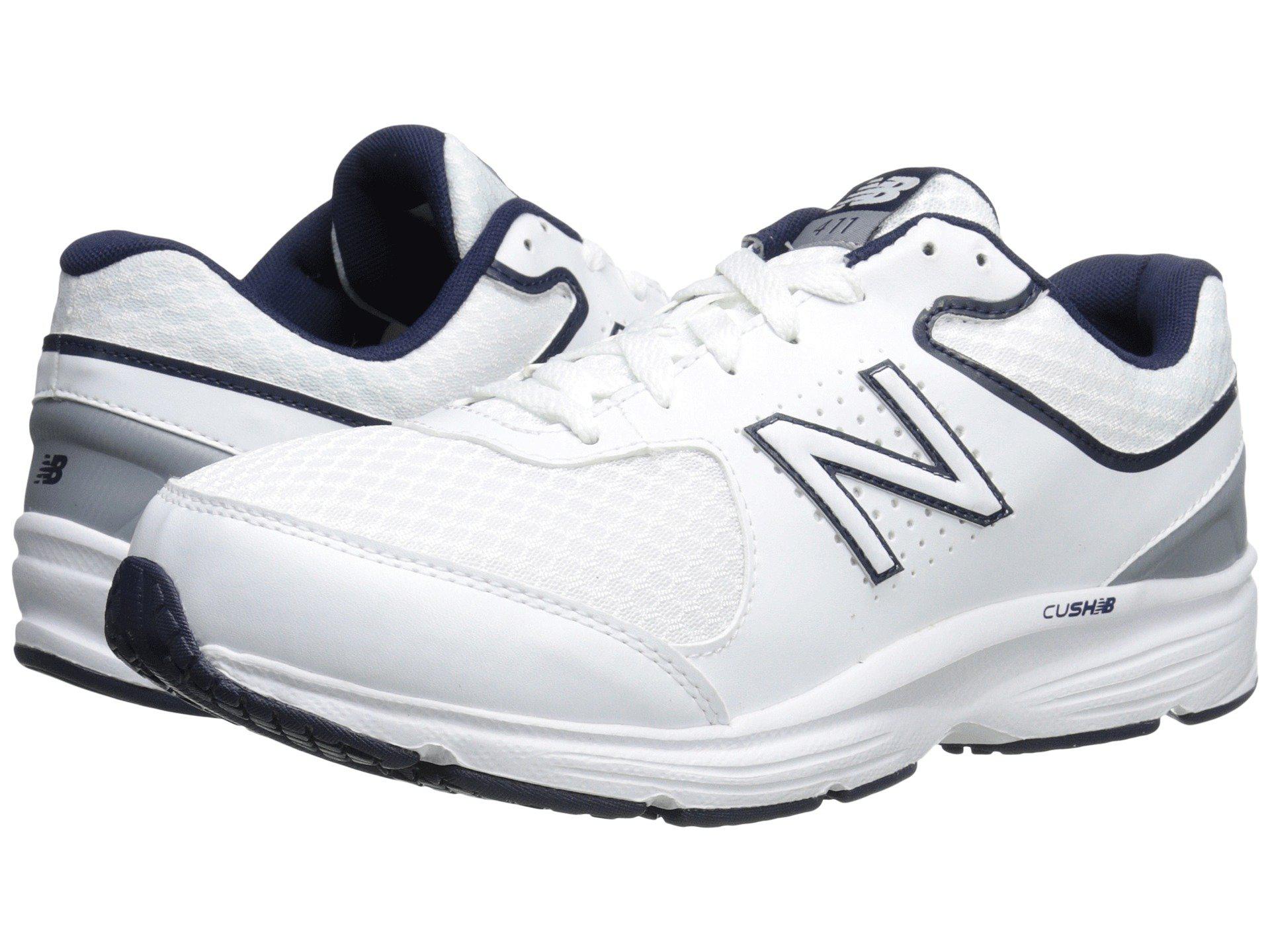 New Balance Leather Mw411v2 (white/blue) Men's Walking Shoes for Men - Lyst