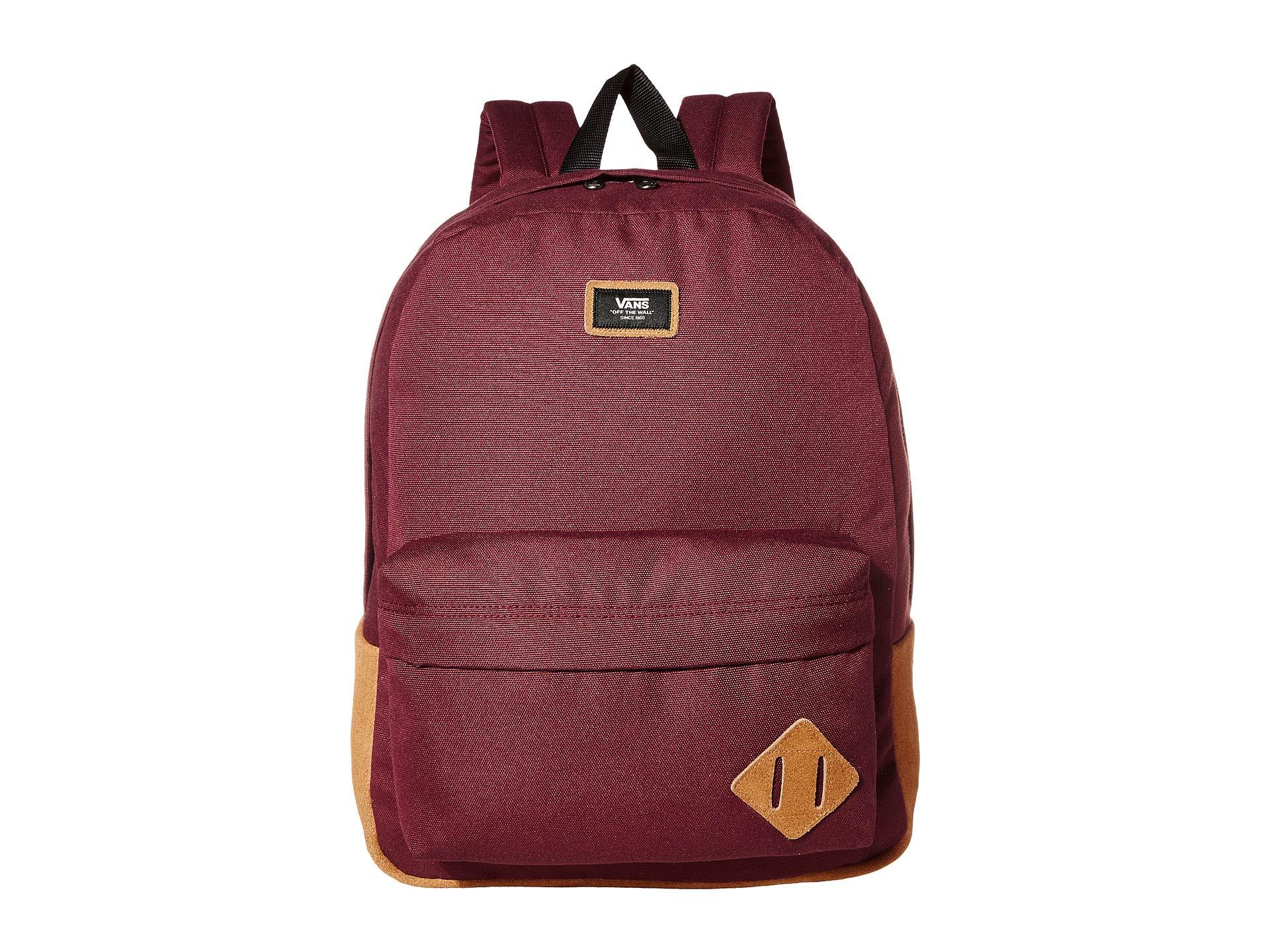 burgundy vans backpack