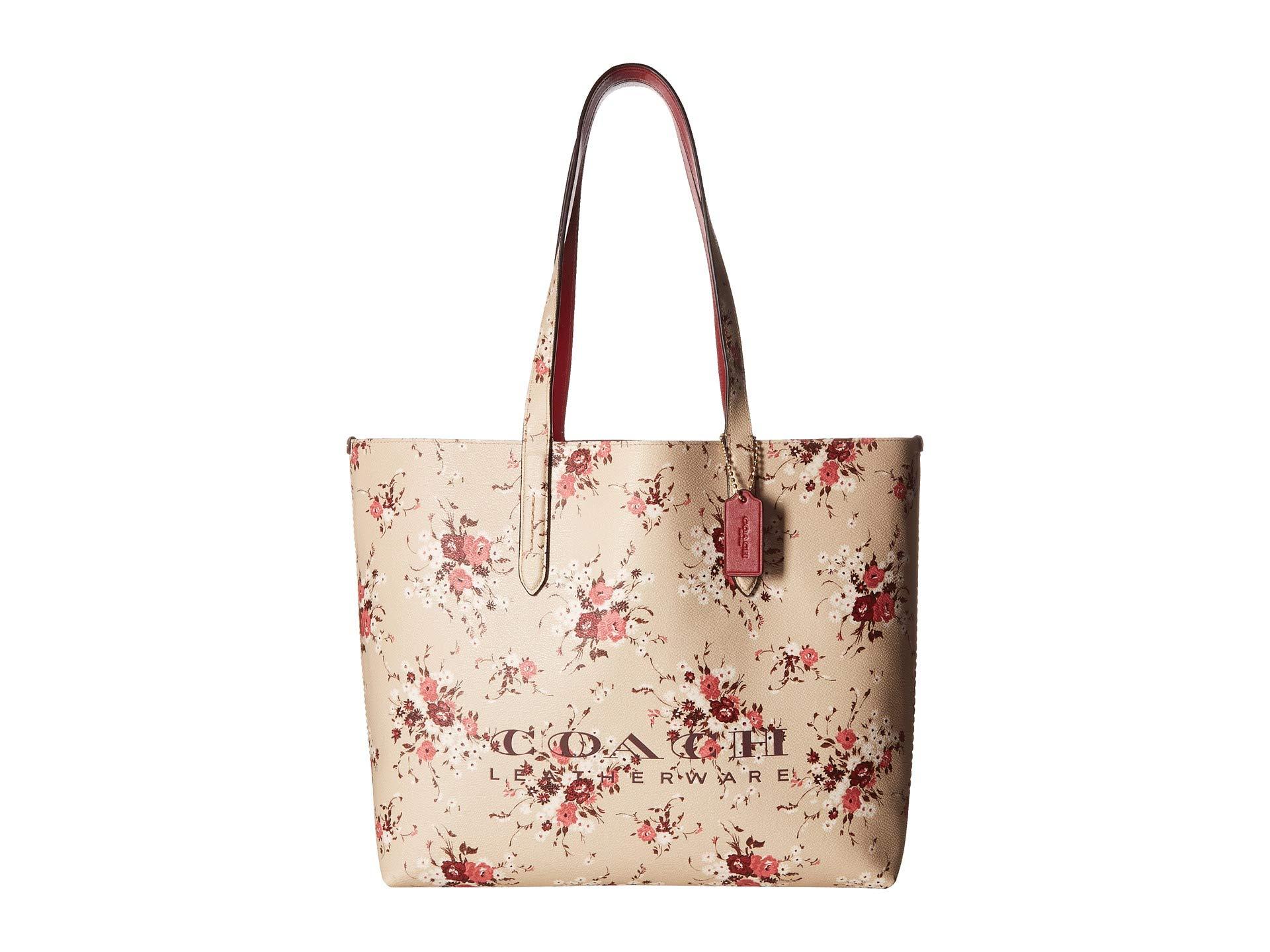 coach floral highline tote