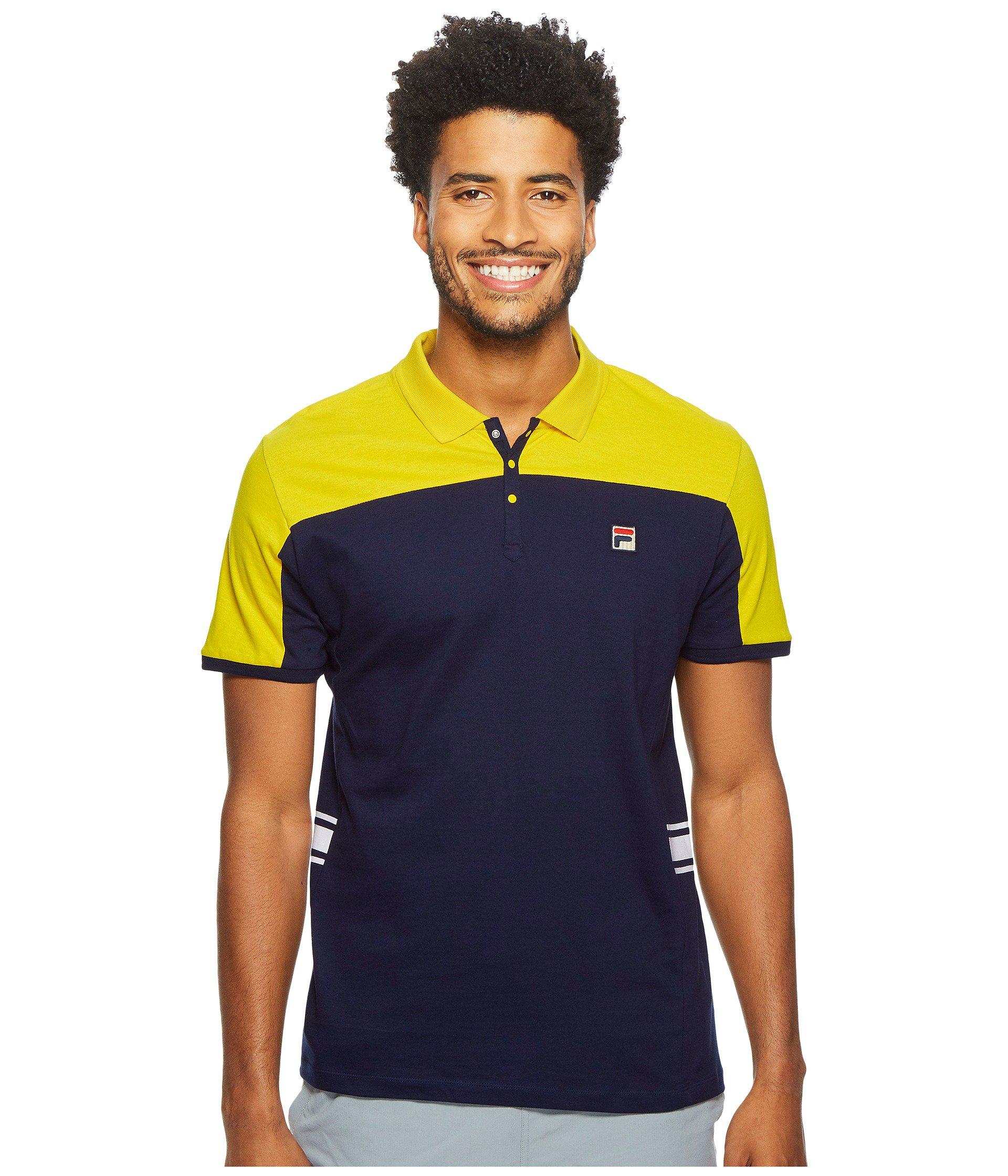 fila polo mens yellow