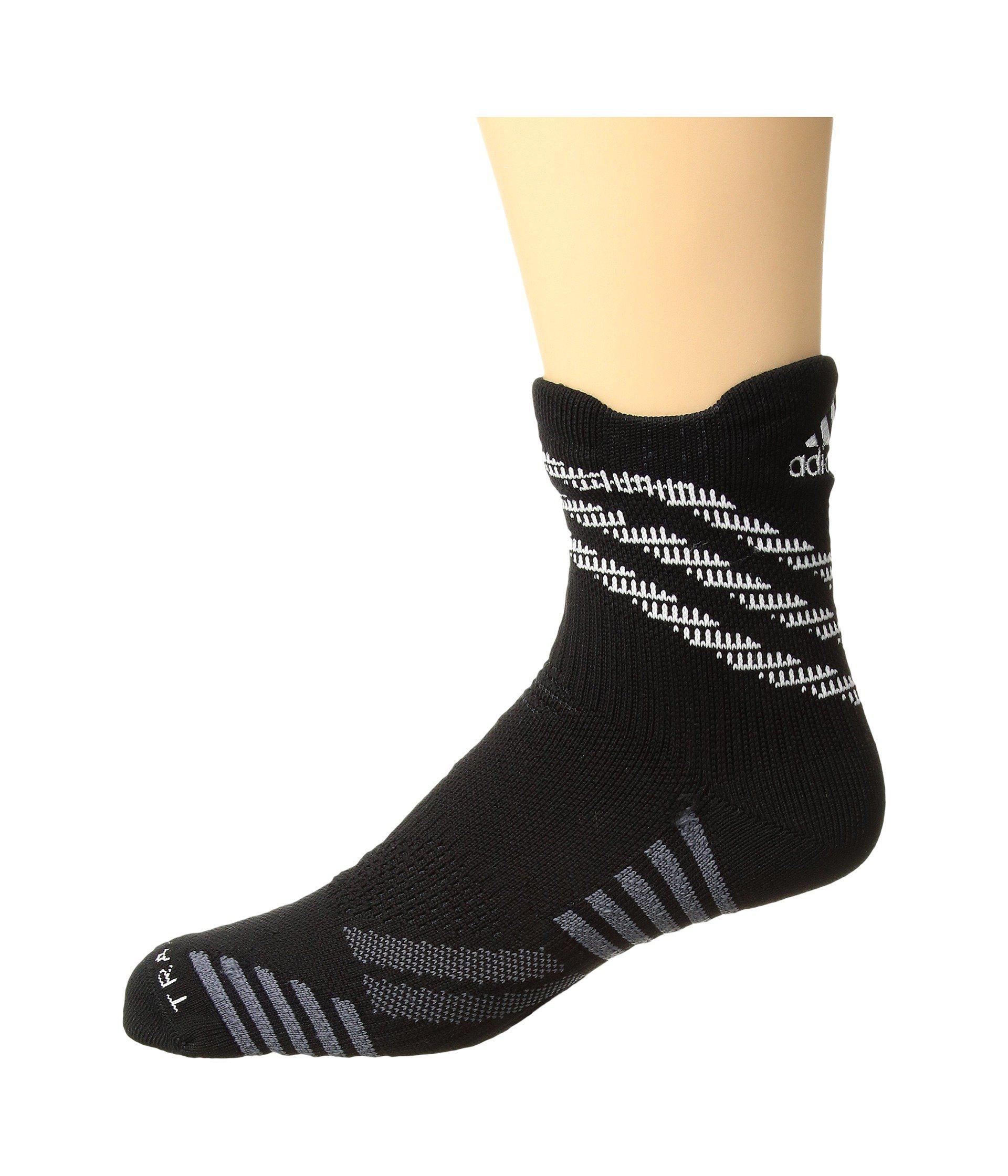 adidas Synthetic Speed Mesh Team High Quarter Socks in Black for Men Lyst