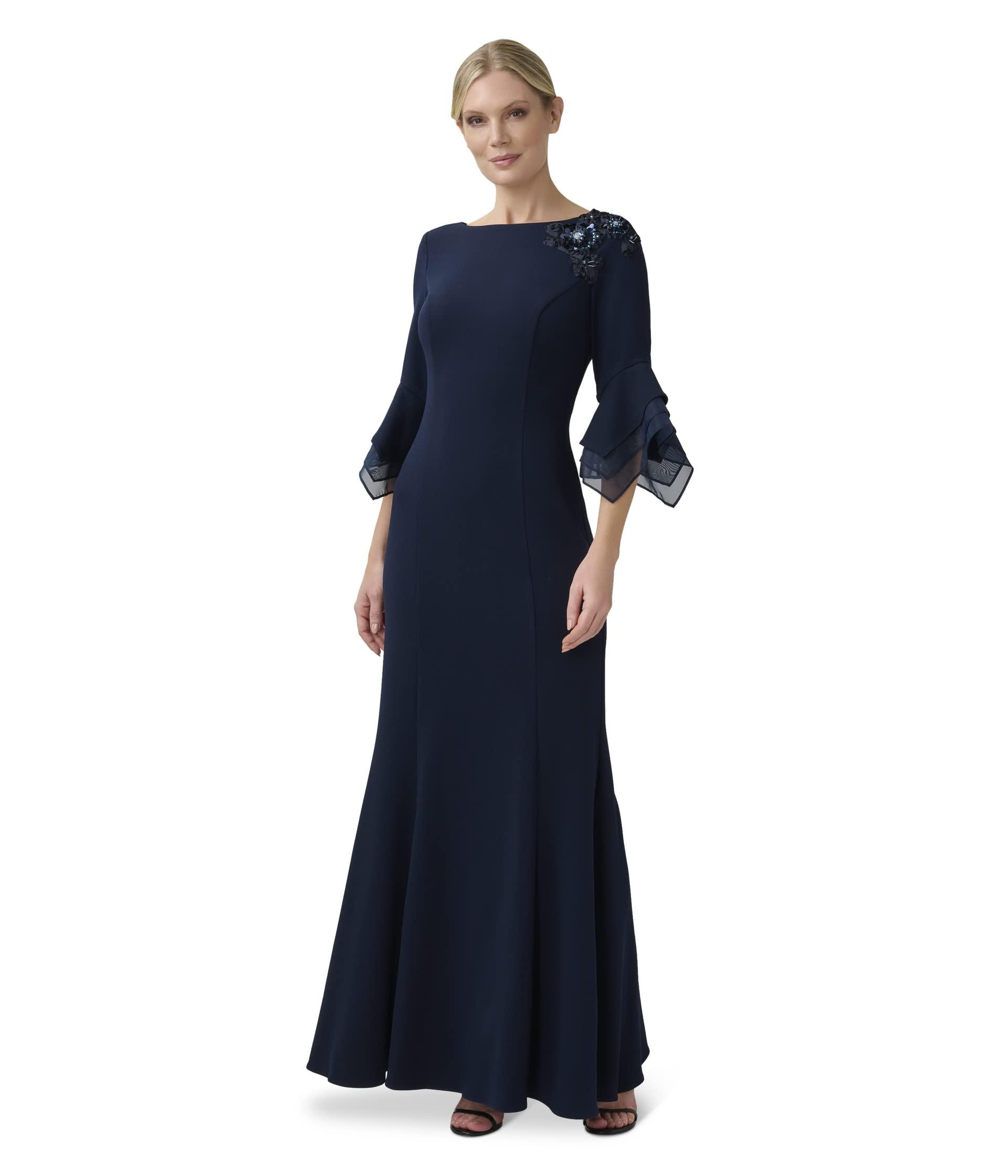 adrianna papell blue sequin dress Vintage Adrianna Papell Blue Sequin Dress