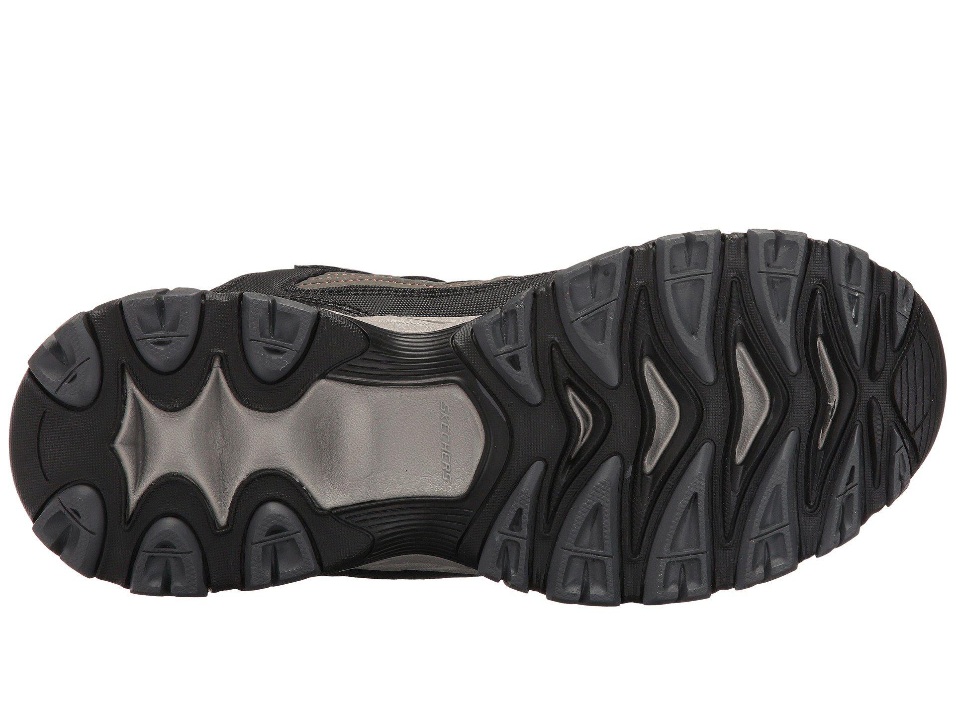 Skechers Leather Afterburn M. Fit Mid (black/charcoal) Men's Slip On ...