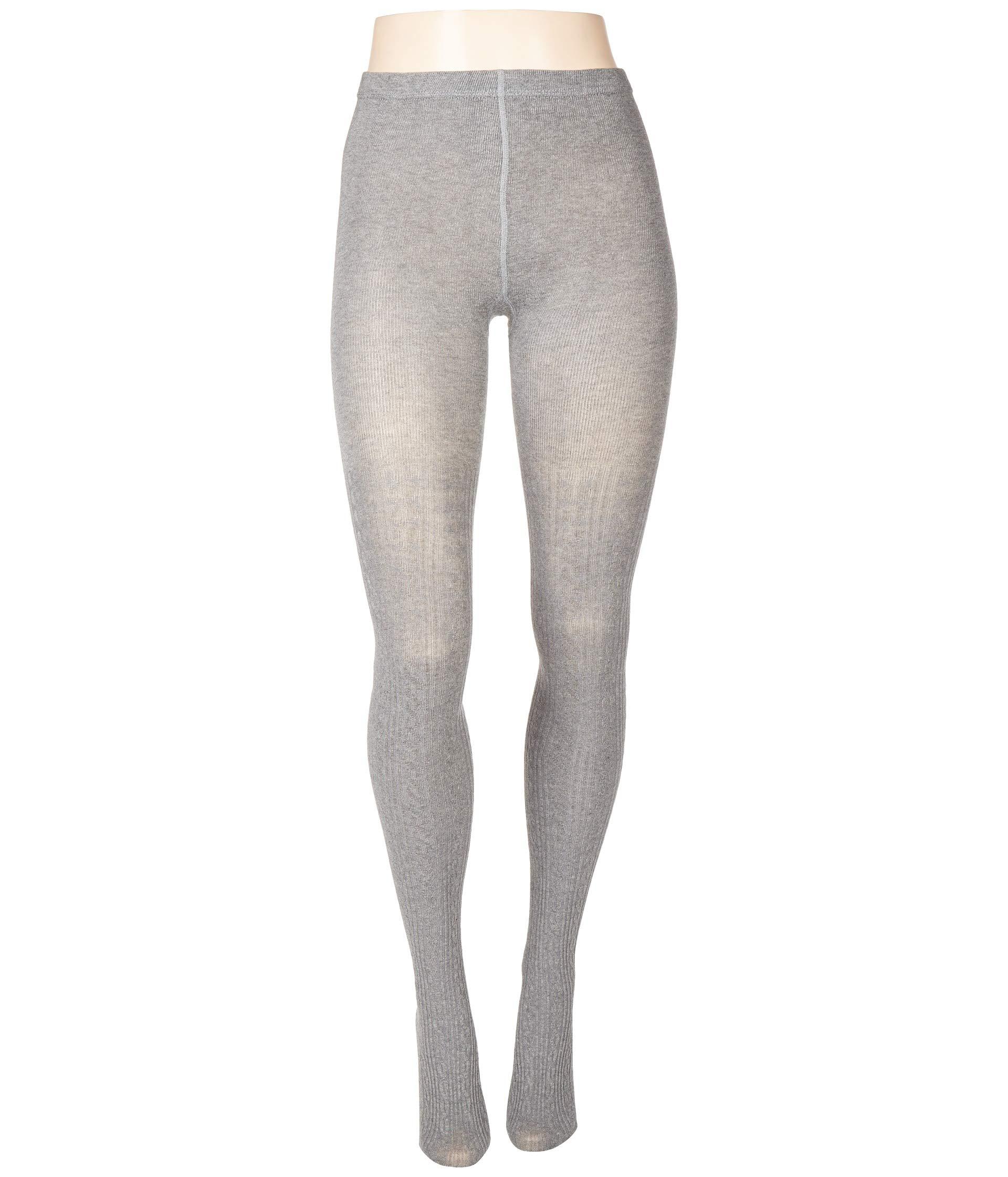 Hue Synthetic Cable Sweater Tights in Gray Lyst