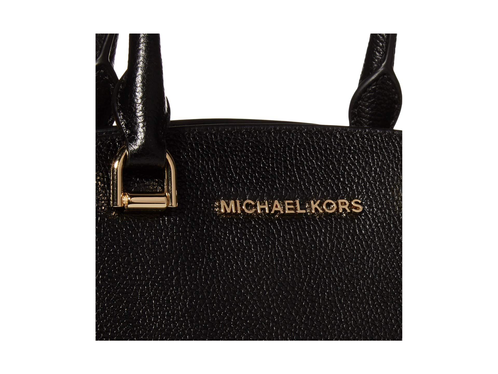 MICHAEL Michael Kors Leather Maxine Small Messenger in Black | Lyst