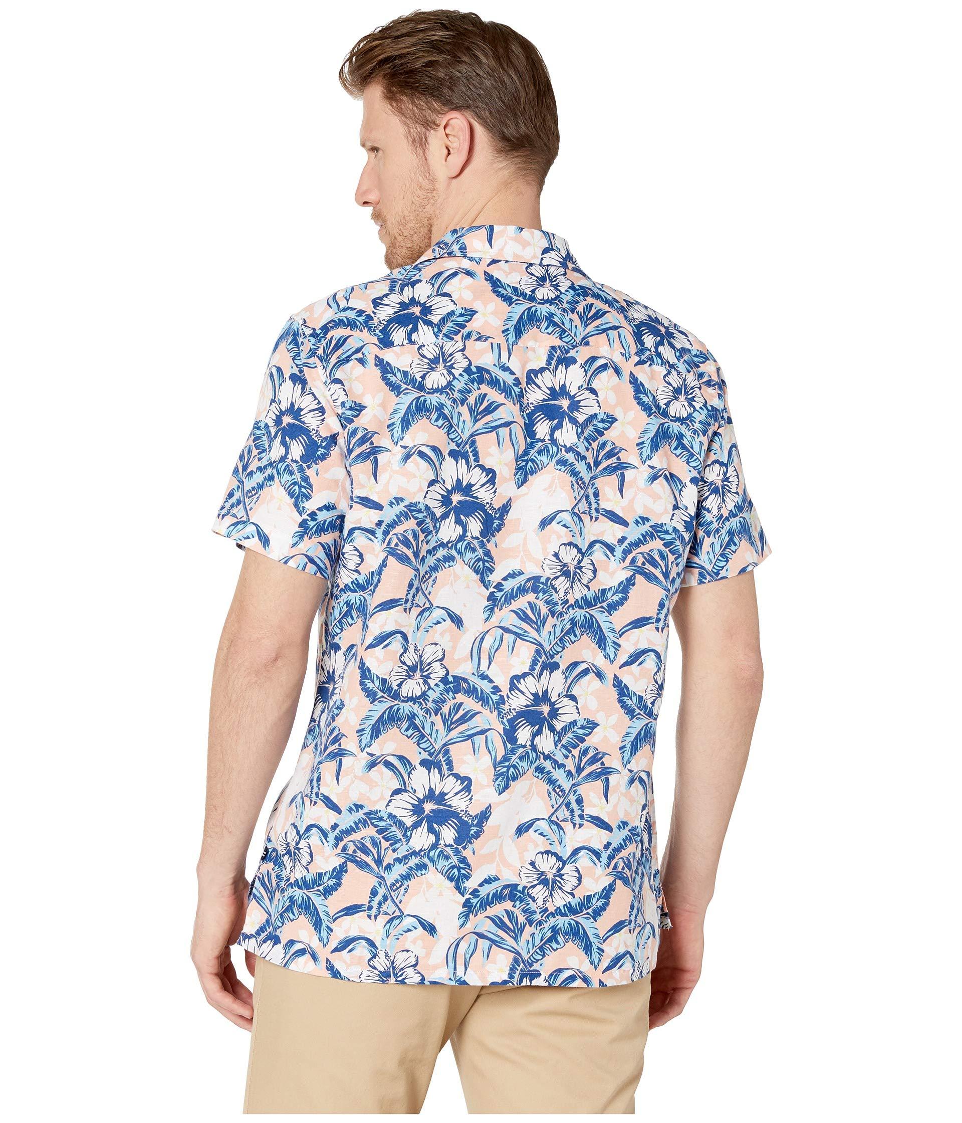 Nautica Tropical Linen Camp Shirt in Pink for Men - Lyst