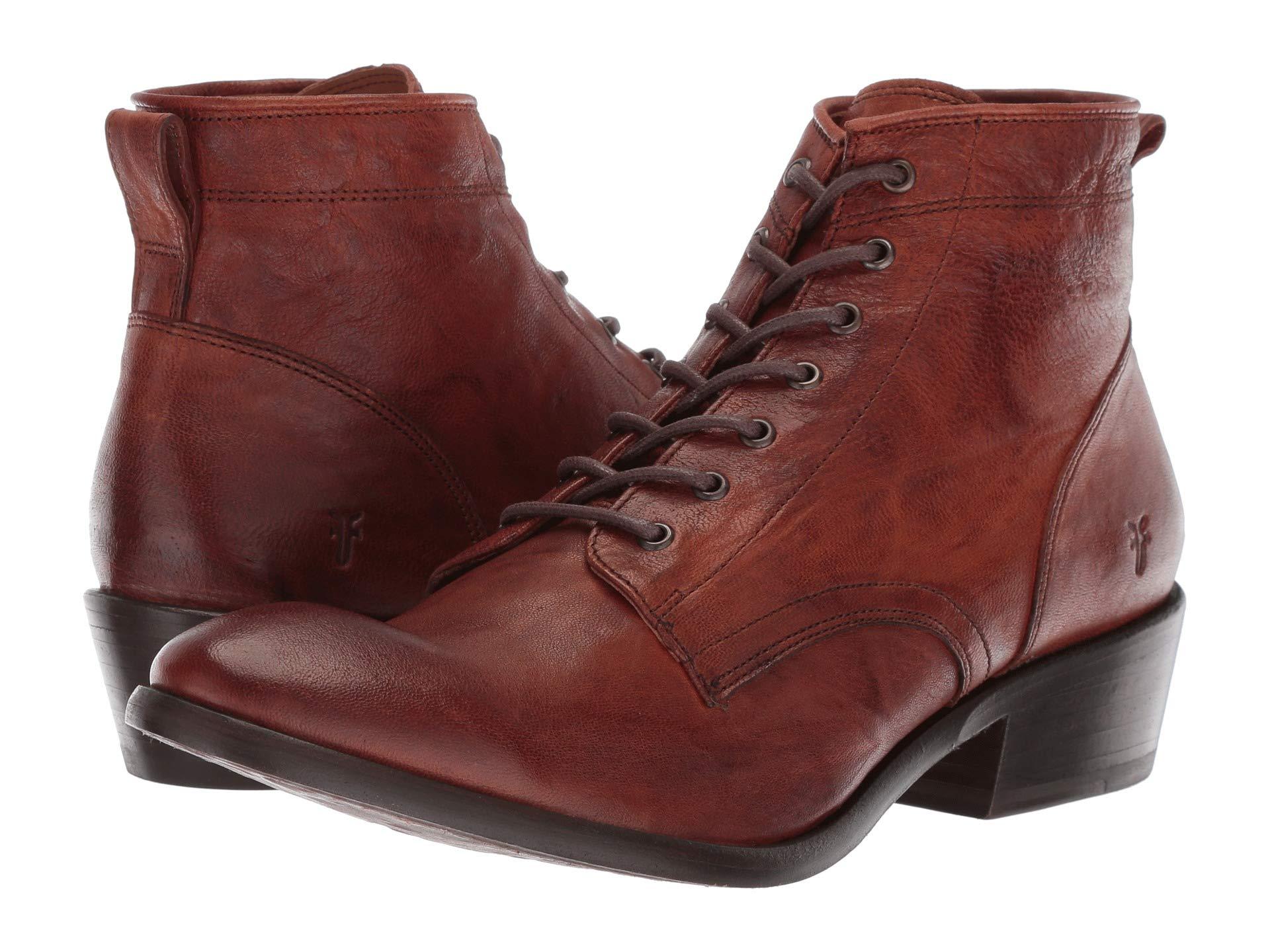 Frye Leather Carson Lace Up in Tan (Brown) - Lyst