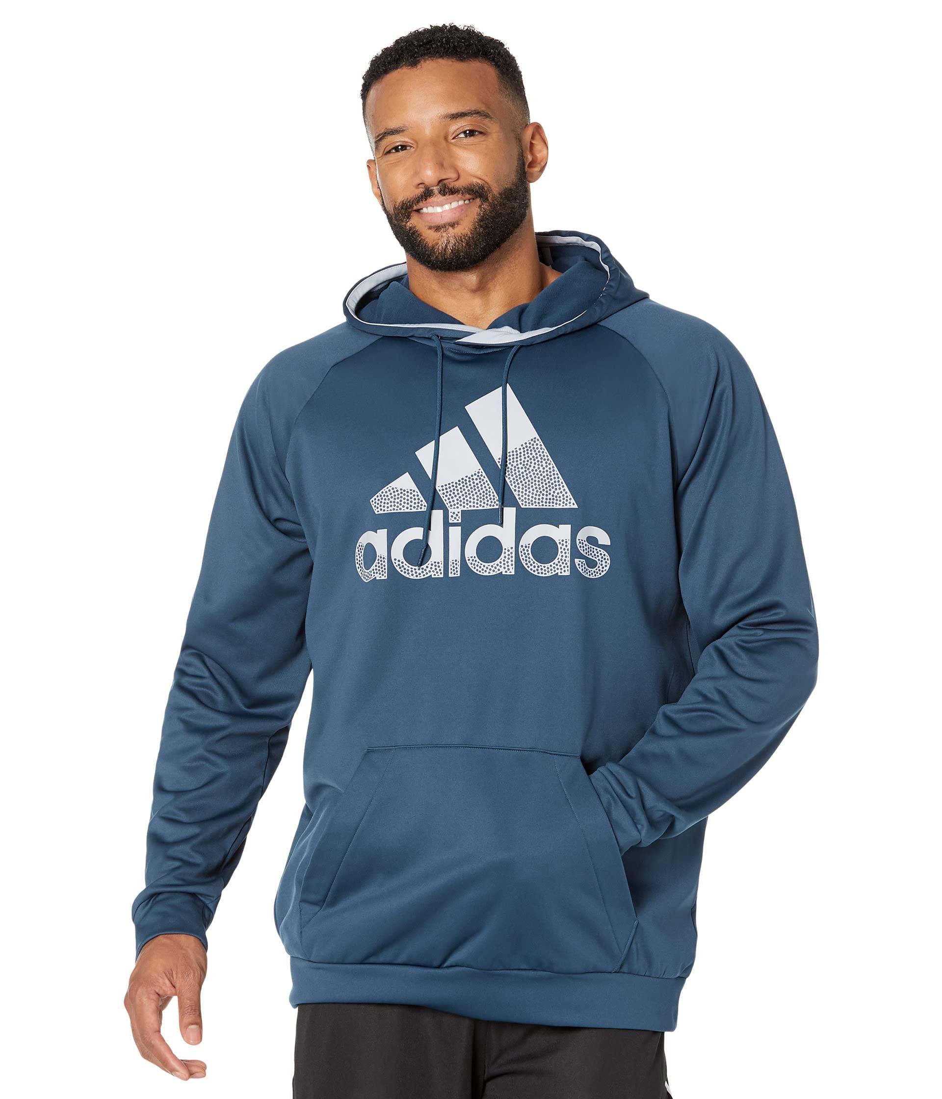adidas Big Tall Game Go Big Logo Pullover Hoodie in Blue for Men | Lyst