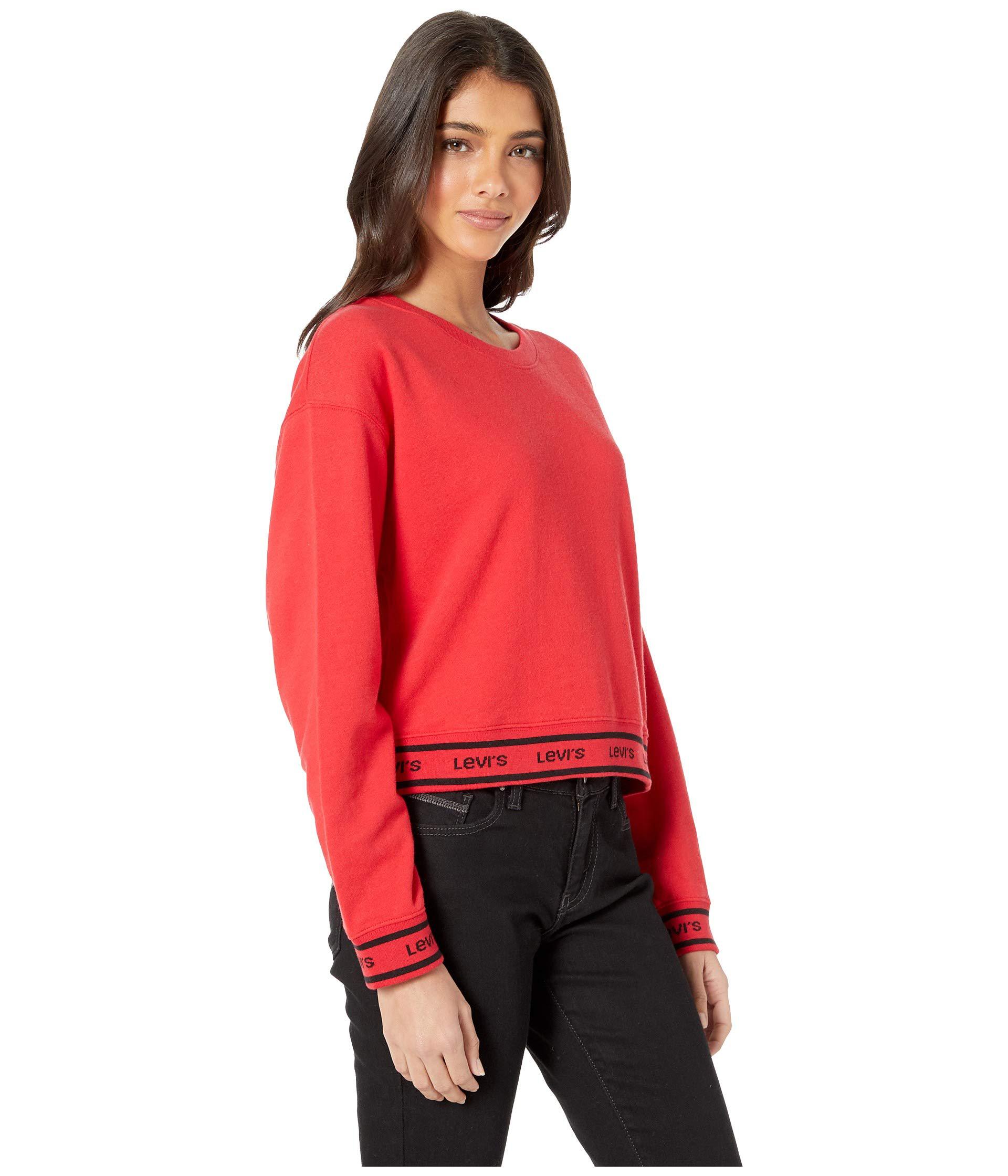 levi's red sweatshirt womens