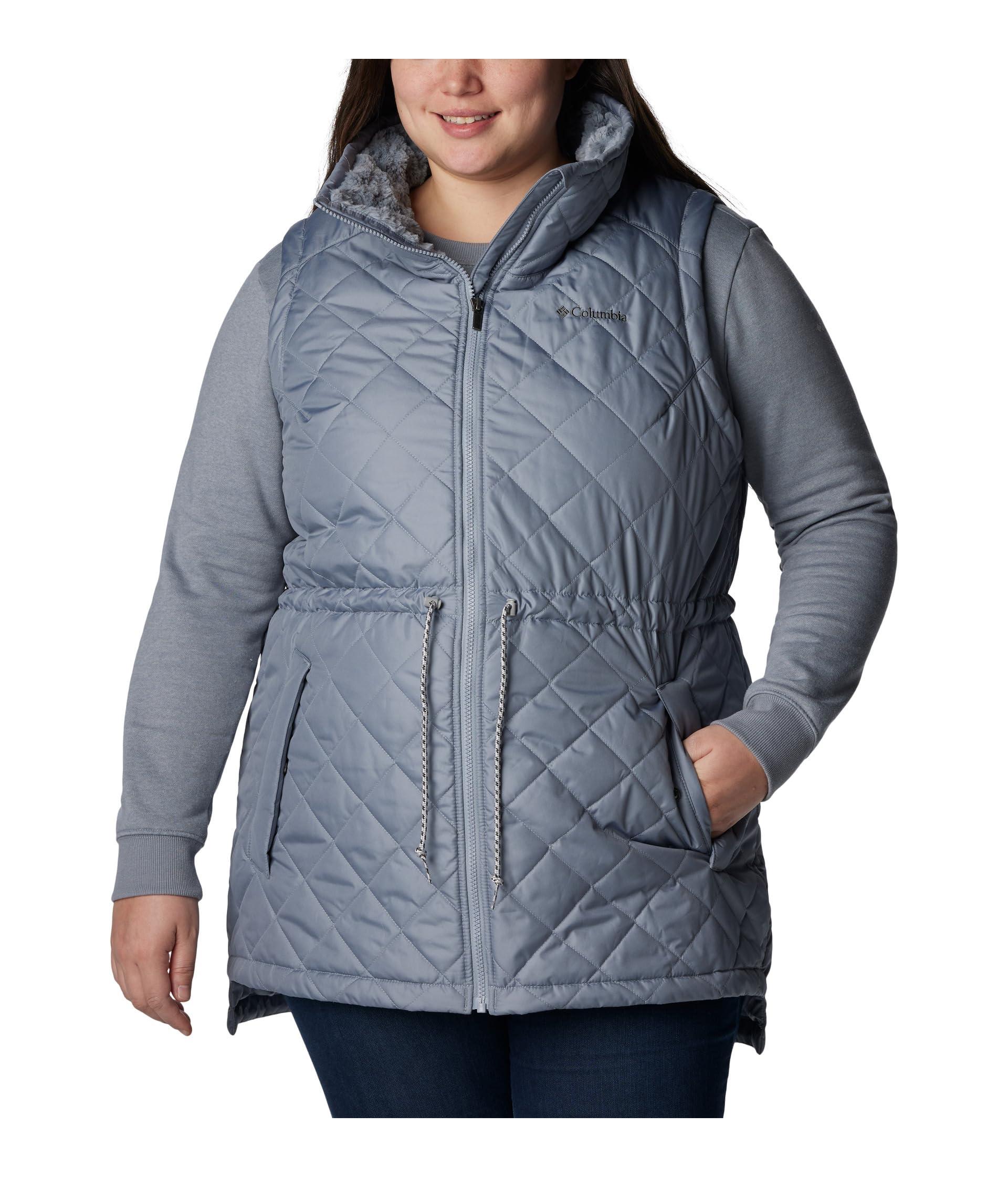 plus size columbia copper crest hood quilted jacket