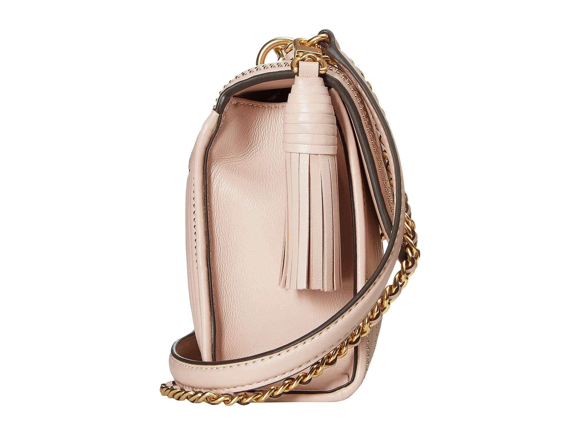 Tory Burch Leather Fleming Mini Stud Small Convertible Shoulder Bag in