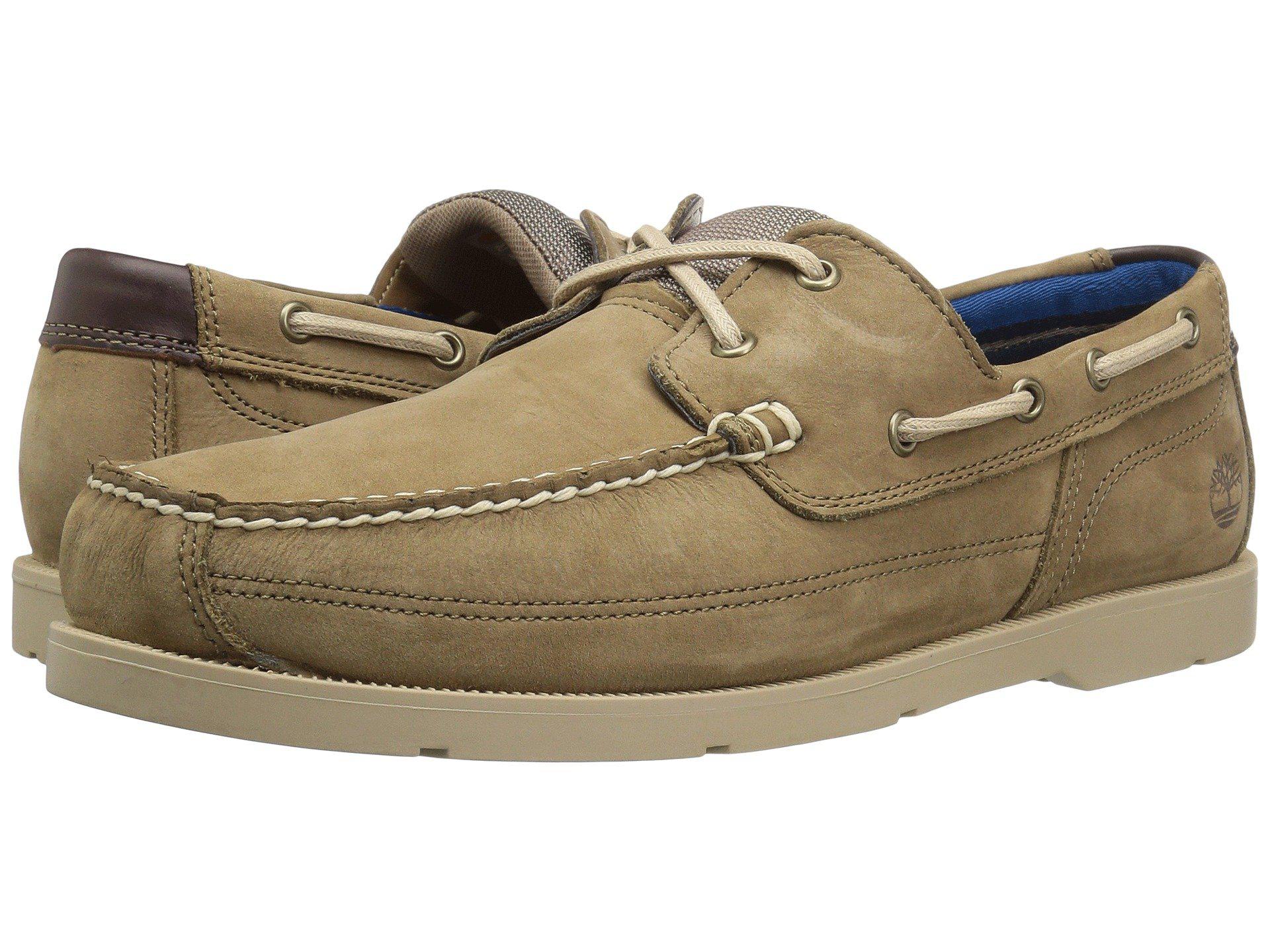 Timberland Piper Cove Leather Boat Shoe (dark Brown Nubuck) Men's Lace ...