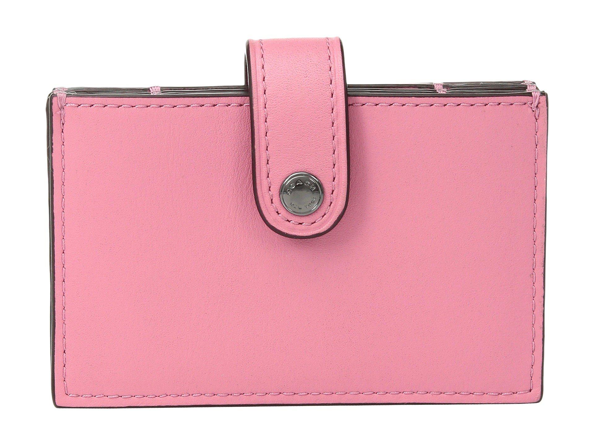 COACH Color Block Accordion Card Case (dk/bright Pink Multi) Wallet Lyst