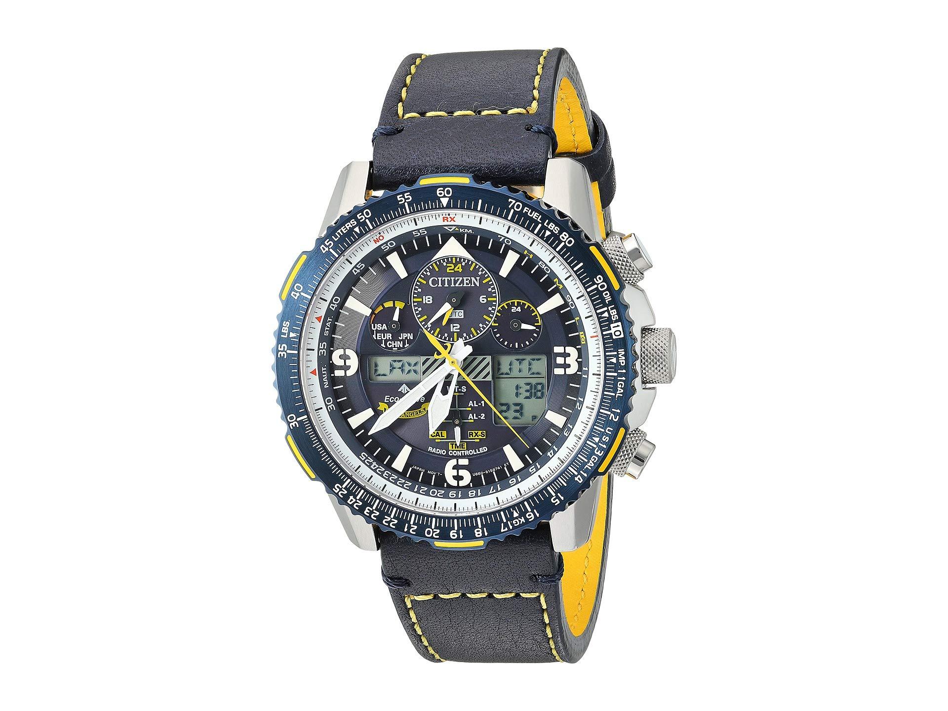 Citizen Men's 'promaster Skyhawk At' Eco Drive Leather Strap Watch