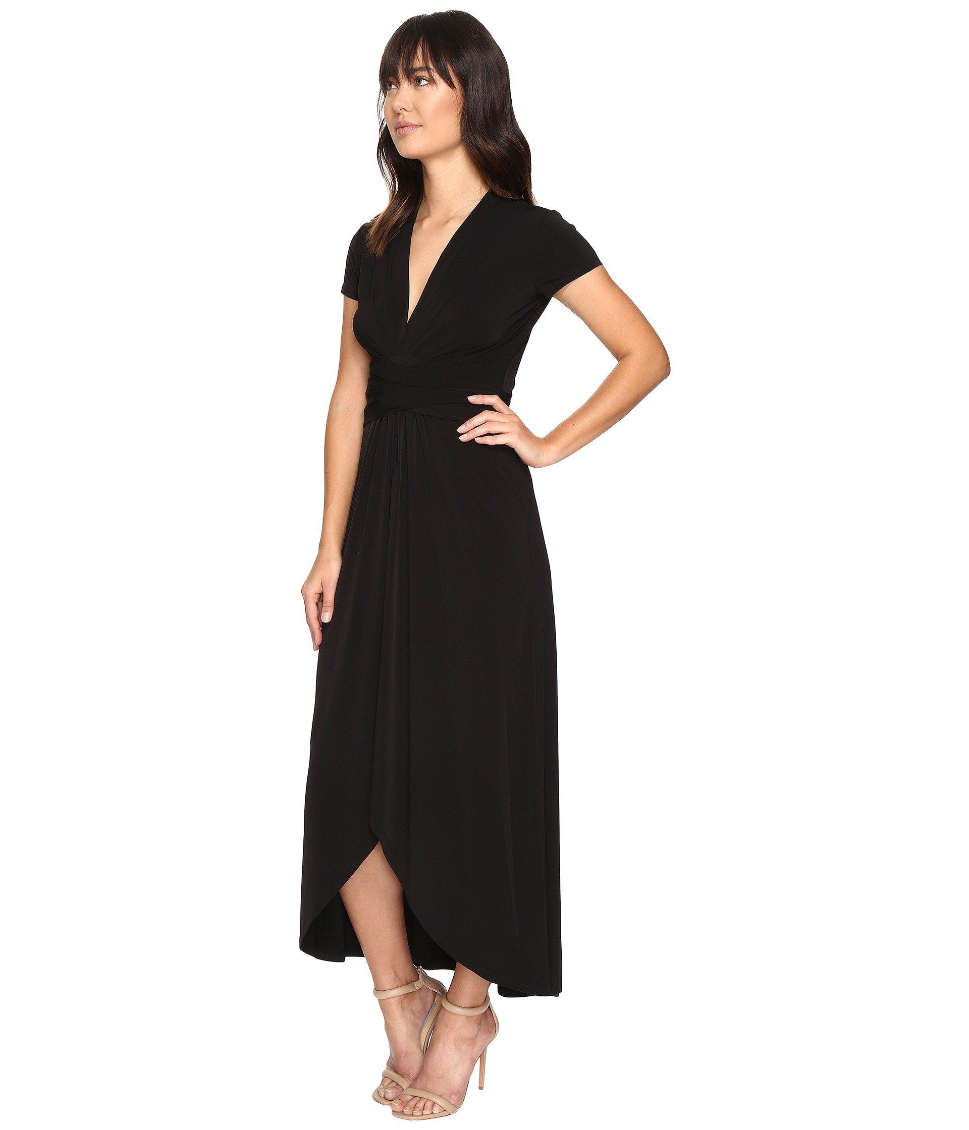short sleeve maxi wrap dress