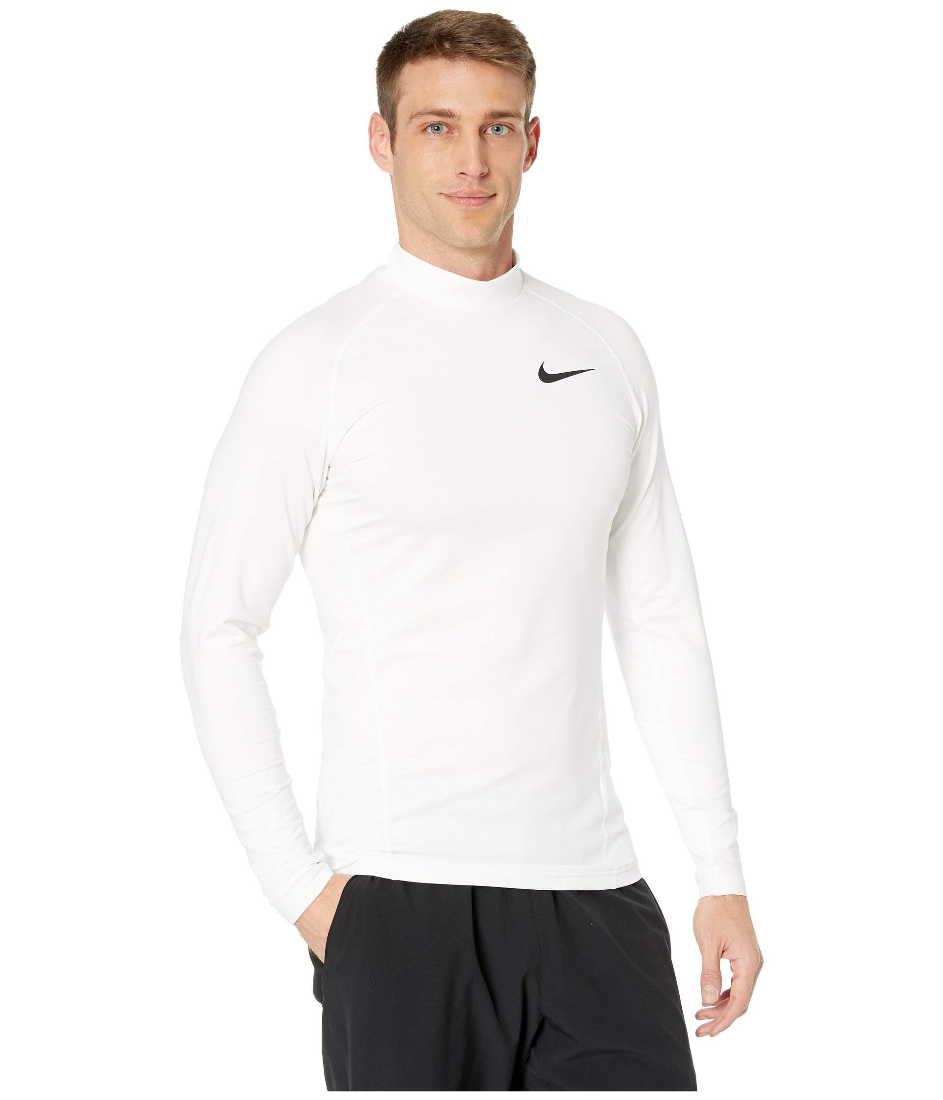 nike pro men's therma mock long sleeve 