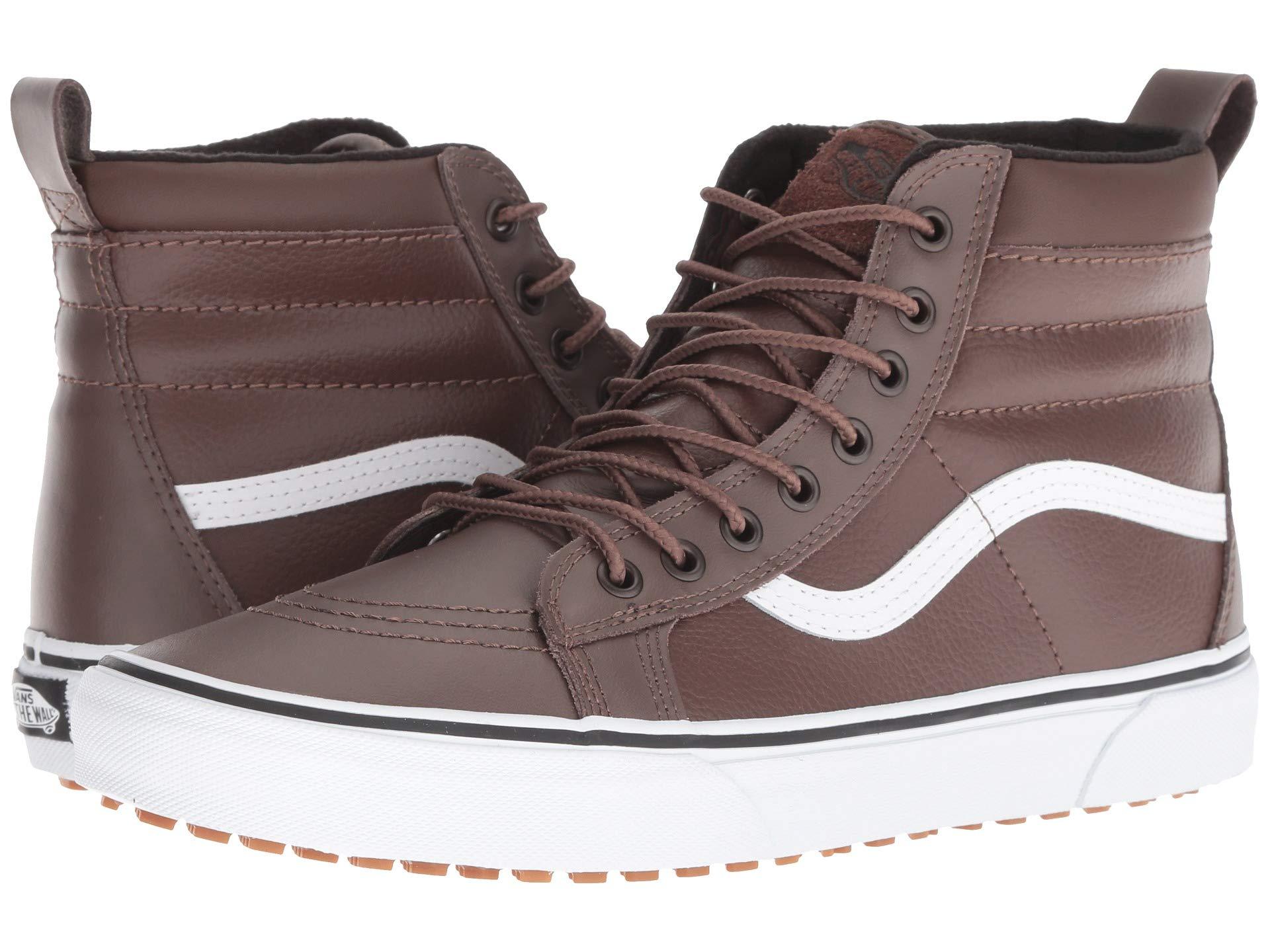 Vans Sk8-hi Mte Leather Skate Shoe (9.5 M Us, Rain Drum/leather) in Brown for Men - Lyst