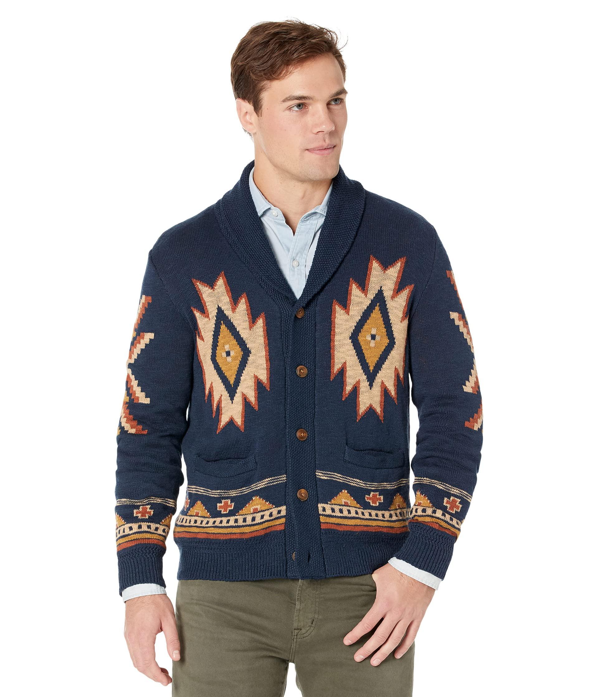Faherty Bethany Yellowtail Cardigan in Blue for Men | Lyst