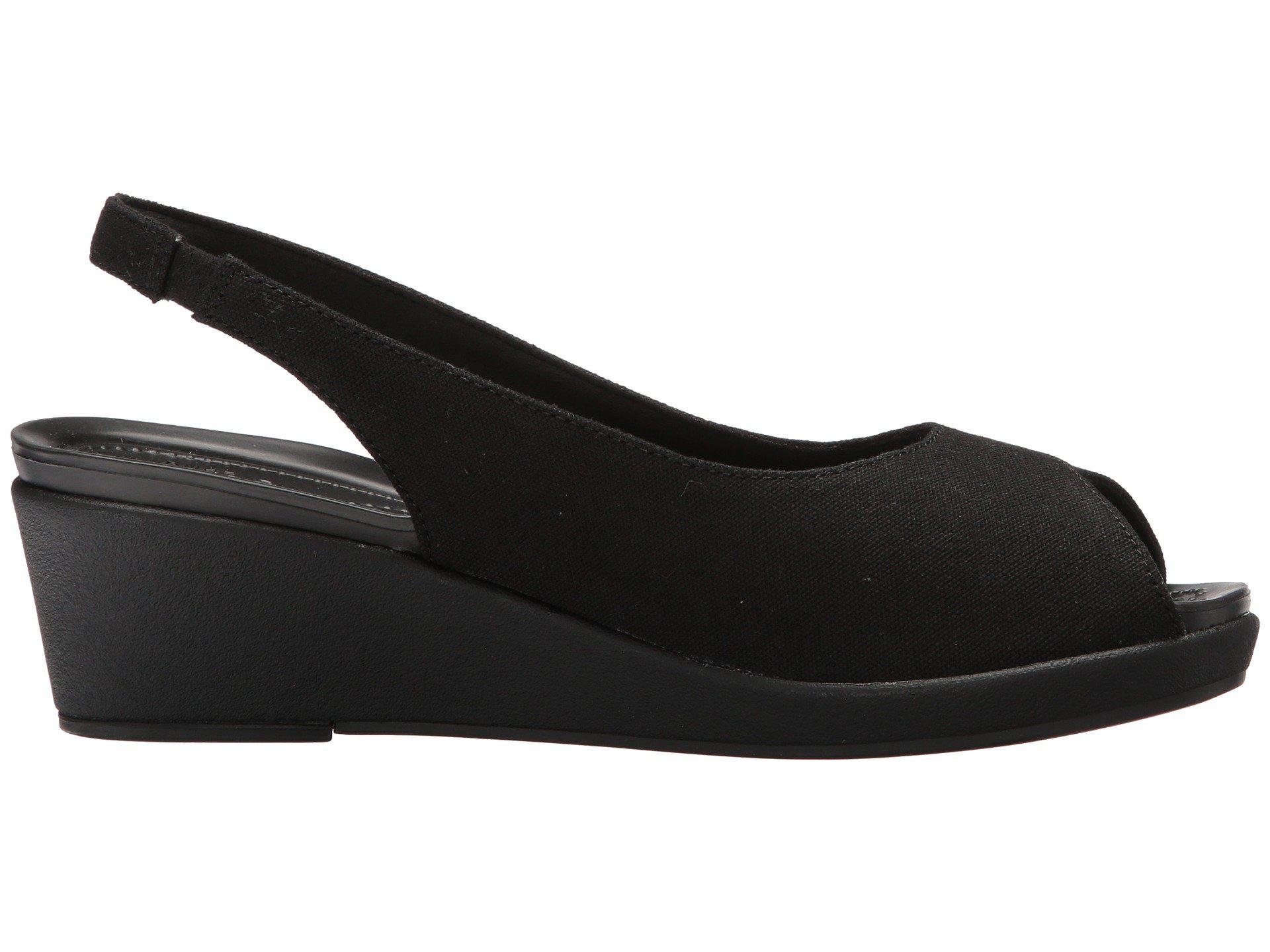 crocs leigh ann slingback wedge